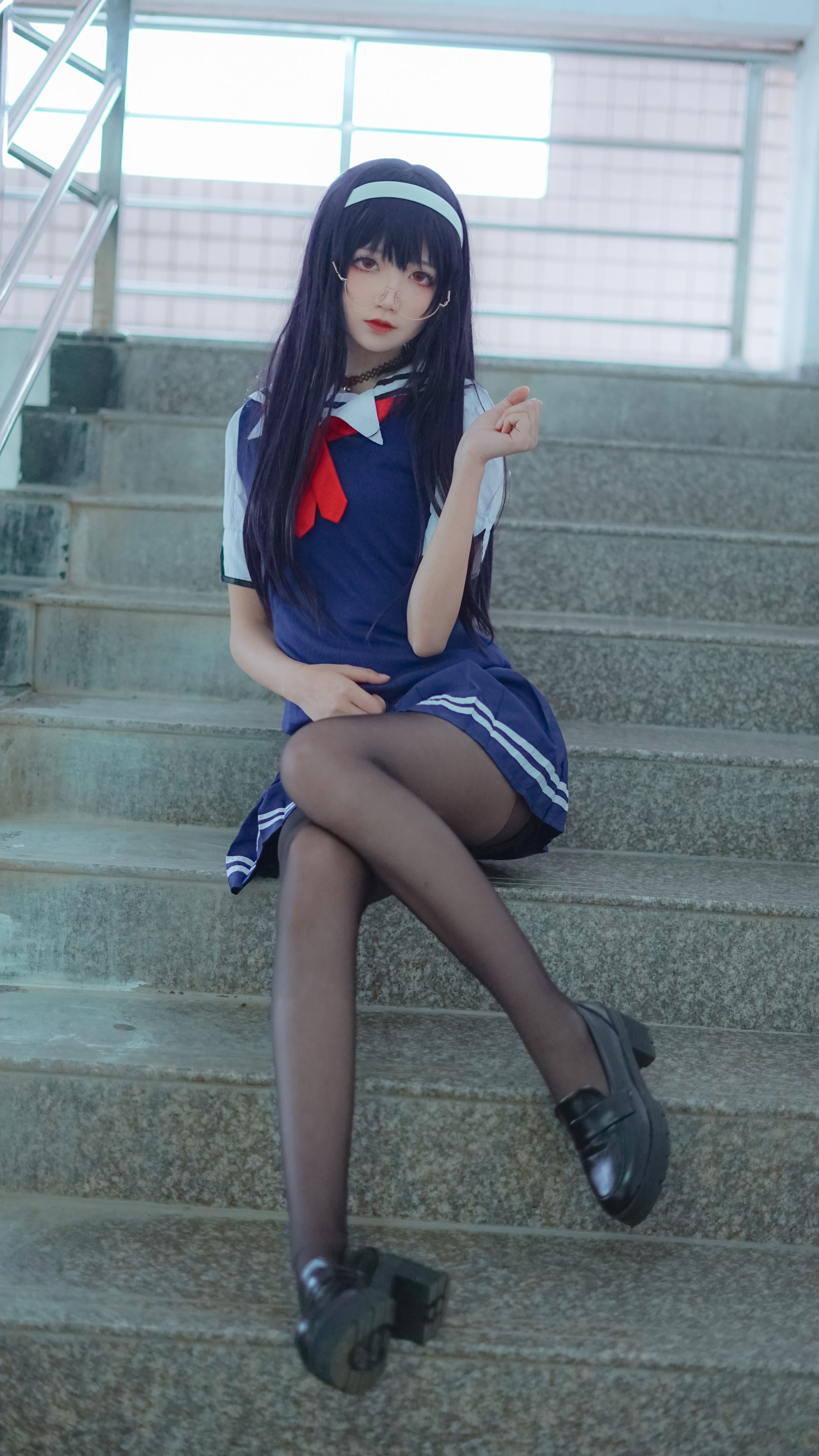 [萝莉COS] 清纯少女五更百鬼 - 学姐校服