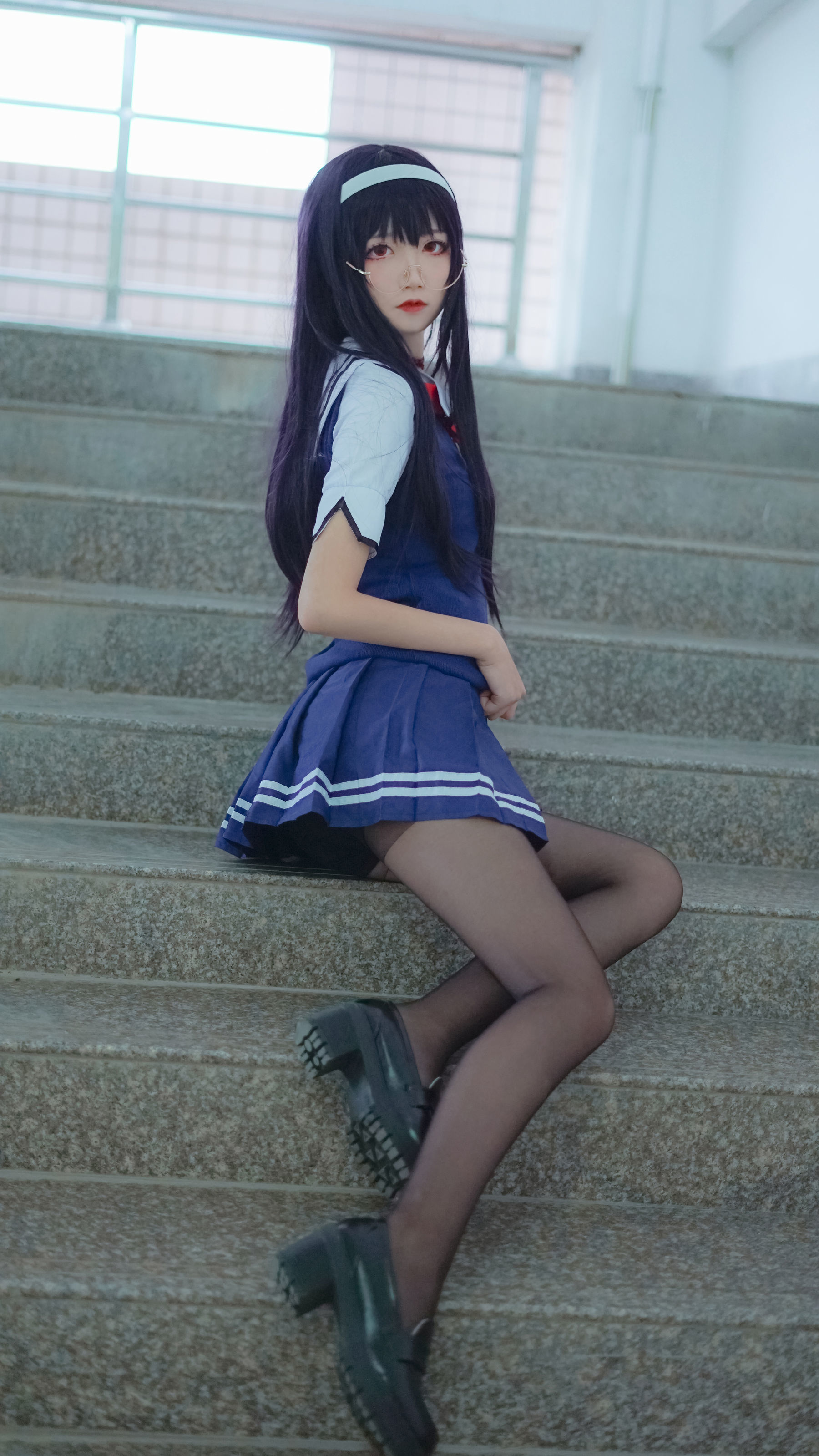[萝莉COS] 清纯少女五更百鬼 - 学姐校服