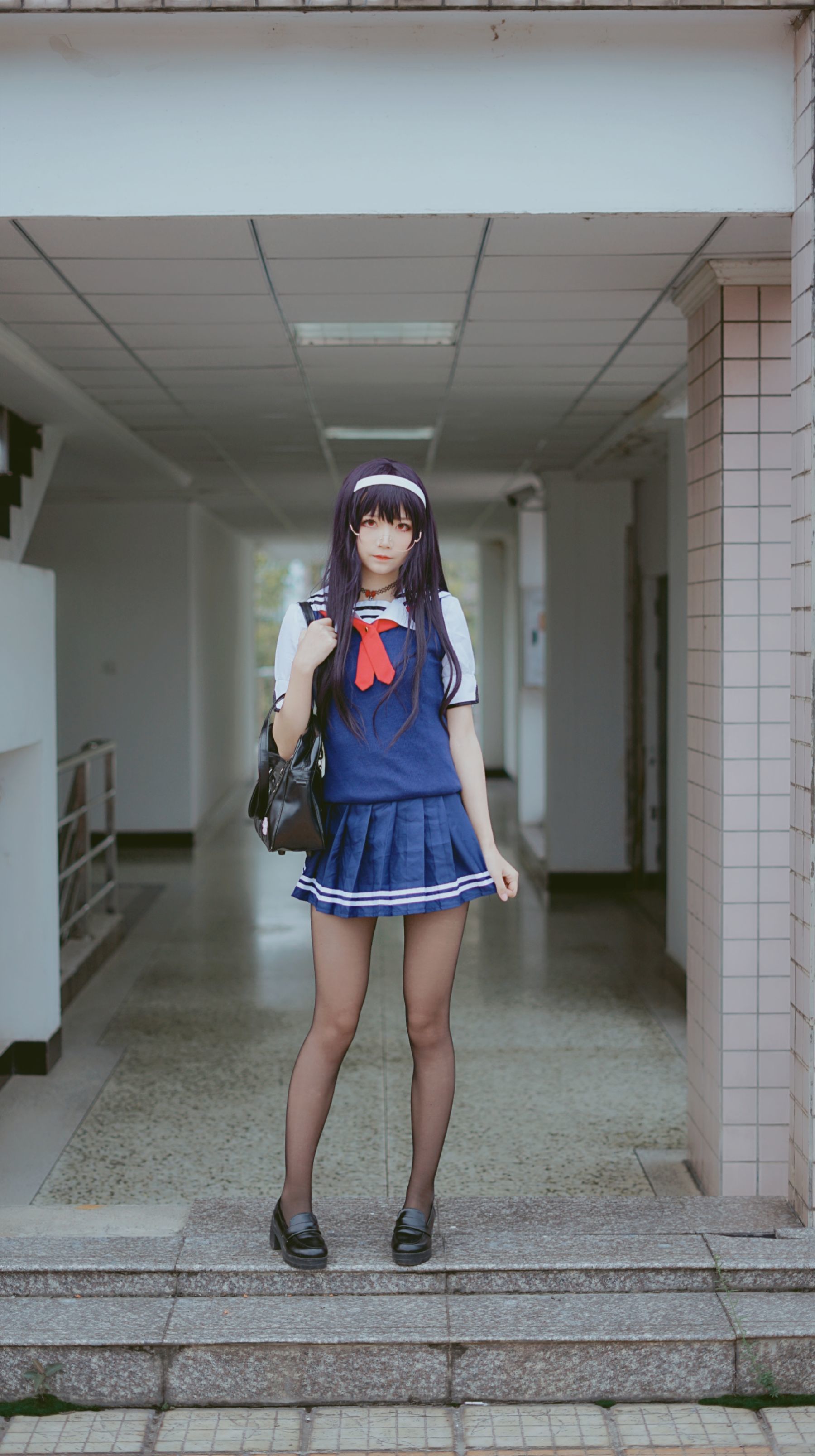 [萝莉COS] 清纯少女五更百鬼 - 学姐校服