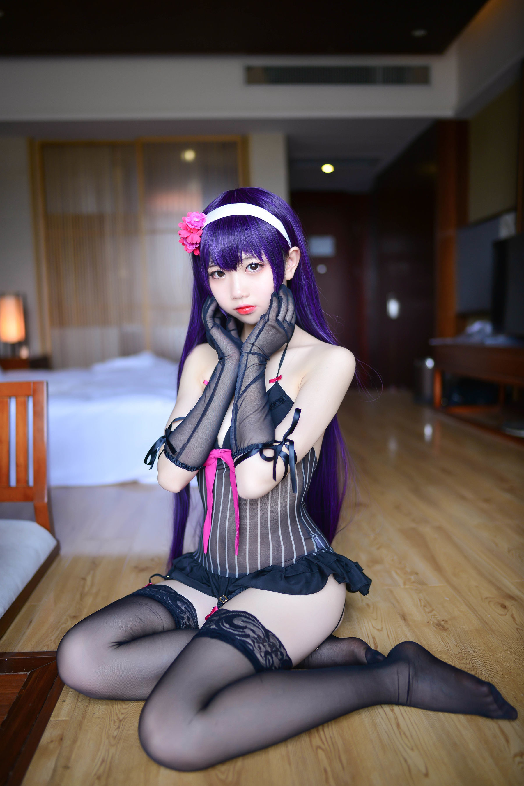 [萝莉COS] 雪琪 - 霞之丘诗羽内衣