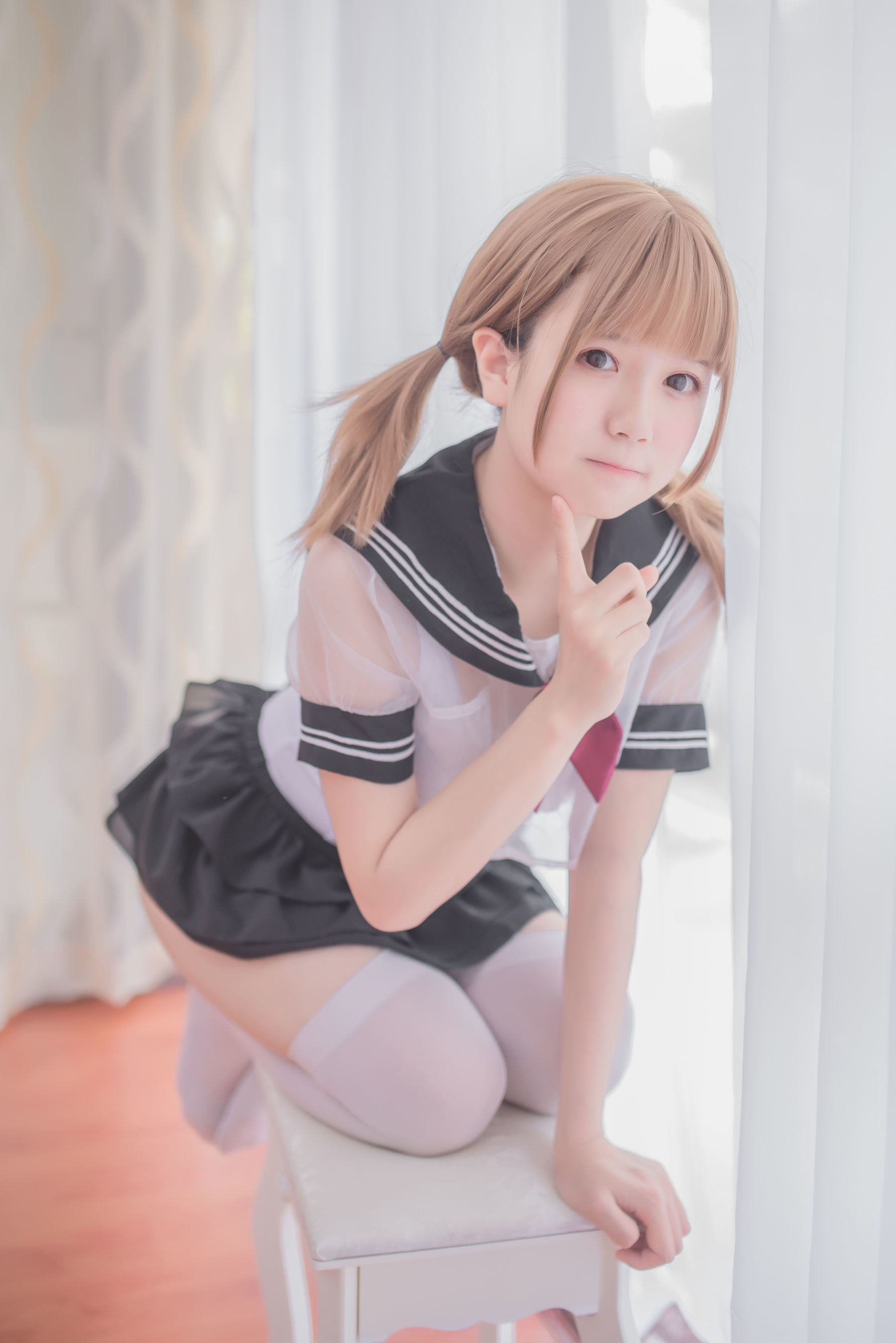 [萝莉COS] 白金Saki - 学生服