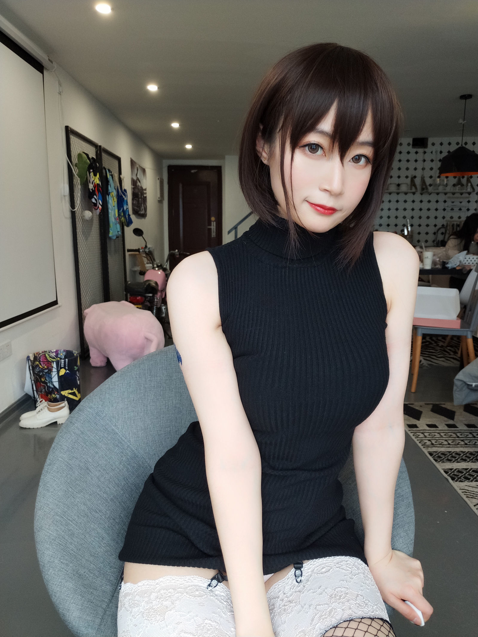 [萝莉COS] 白银 - 黑色包臀裙