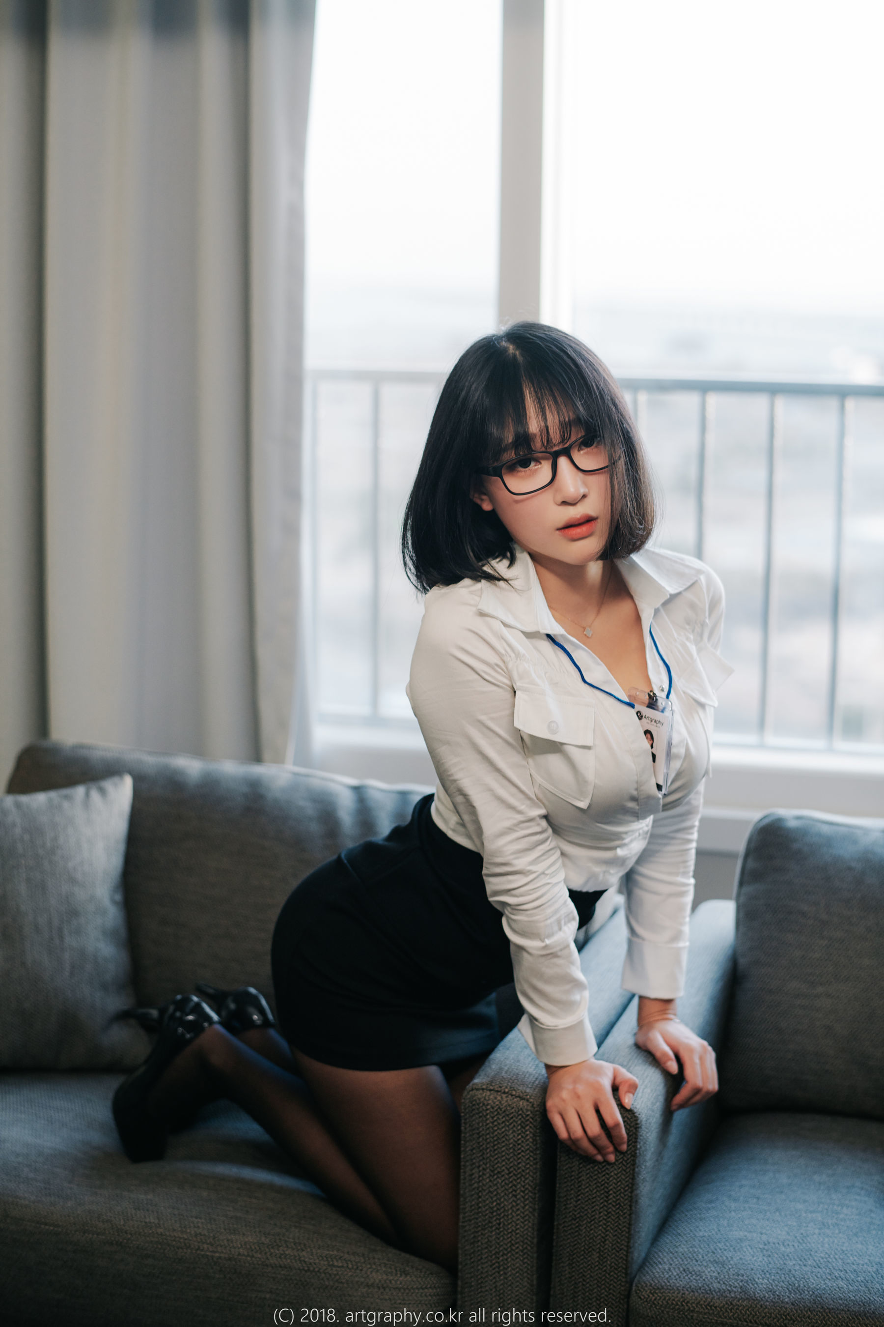 [ARTGRAVIA] VOL.042 巨乳少女姜仁卿 - 黑丝制服+女仆诱惑