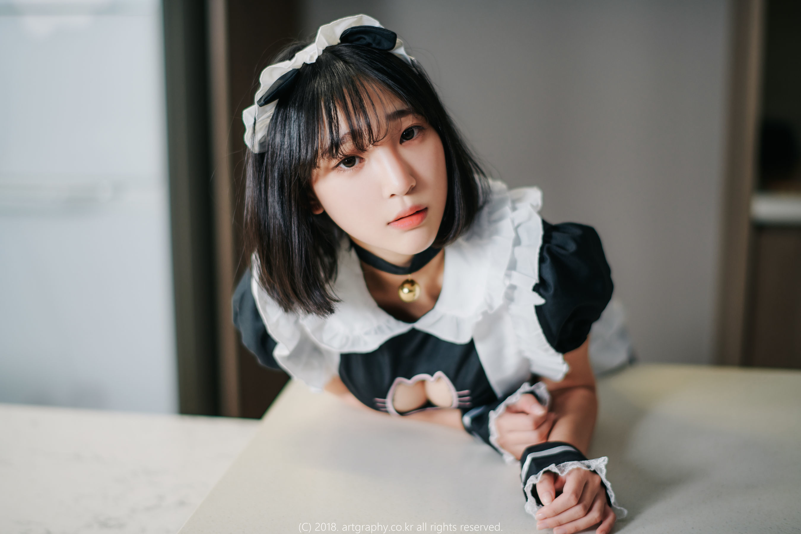 [ARTGRAVIA] VOL.042 巨乳少女姜仁卿 - 黑丝制服+女仆诱惑