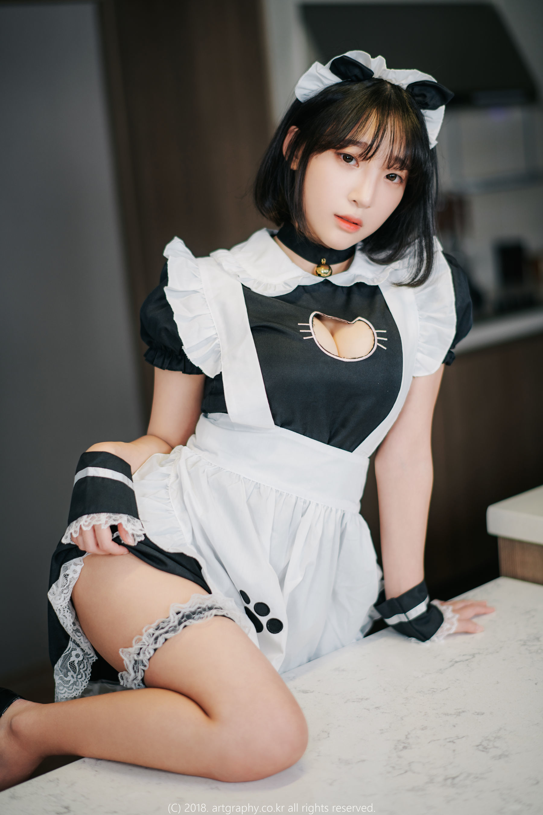 [ARTGRAVIA] VOL.042 巨乳少女姜仁卿 - 黑丝制服+女仆诱惑