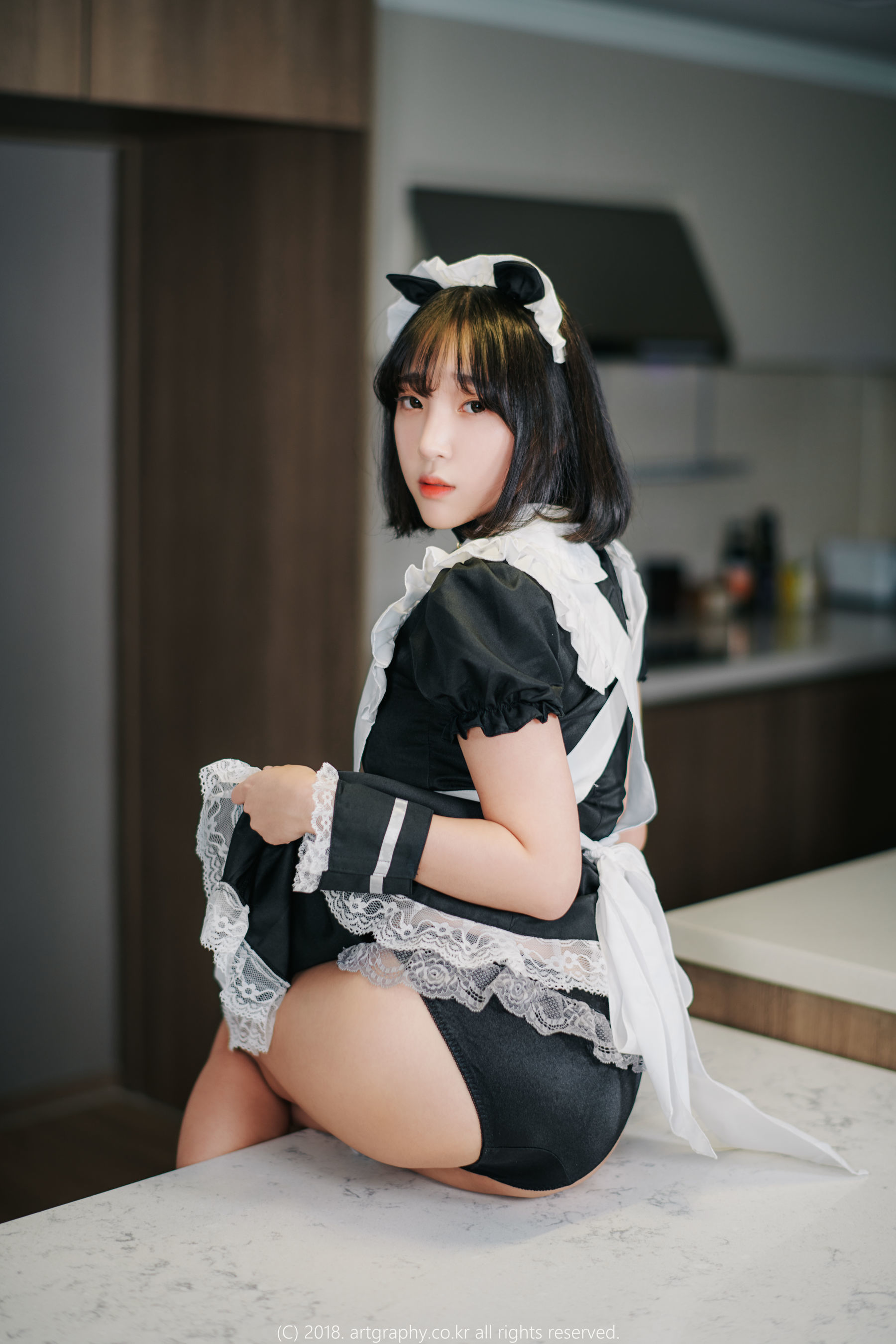 [ARTGRAVIA] VOL.042 巨乳少女姜仁卿 - 黑丝制服+女仆诱惑