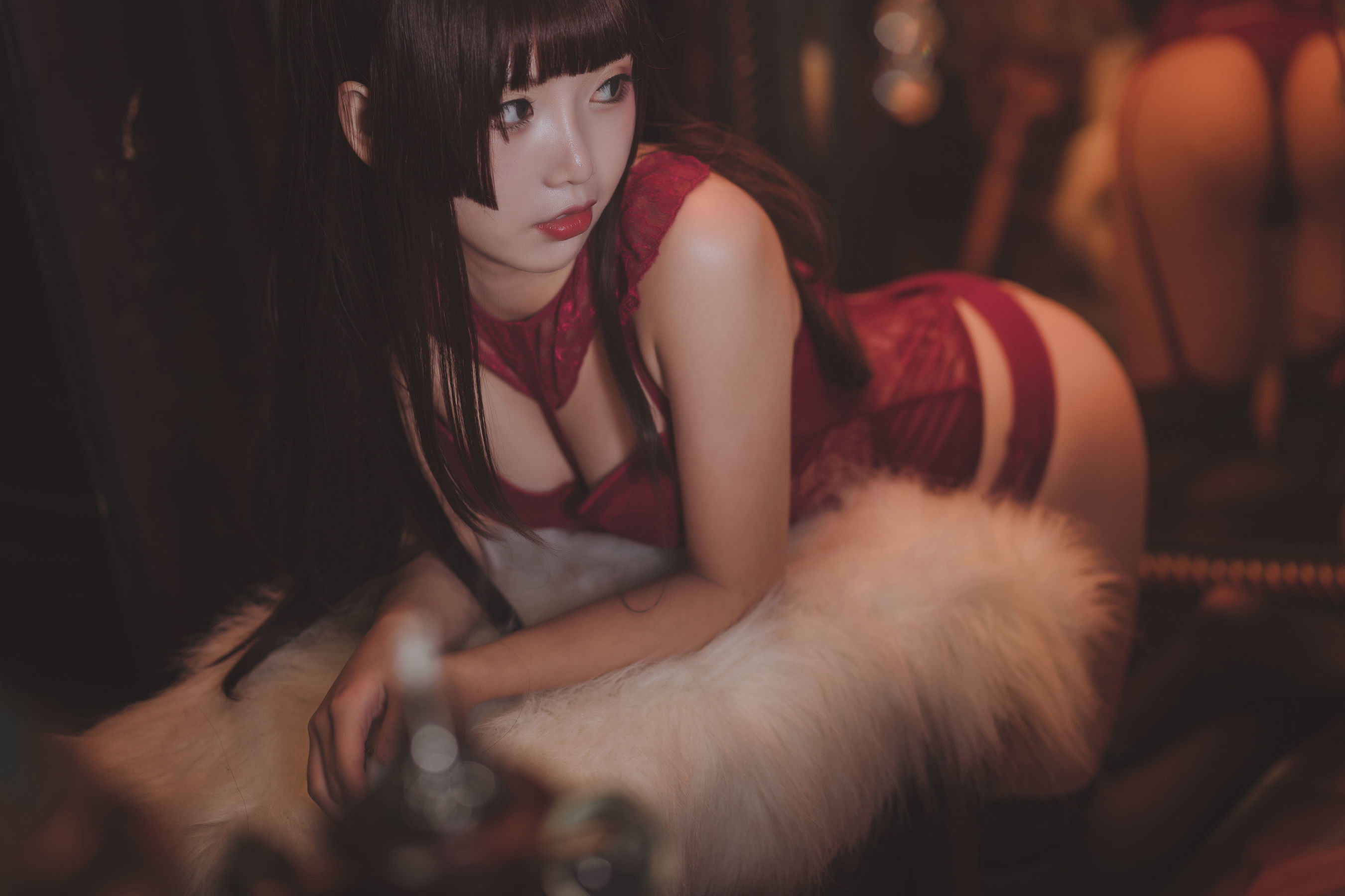 [萝莉COS] 面饼仙儿 - 脑内少女 红色束衣