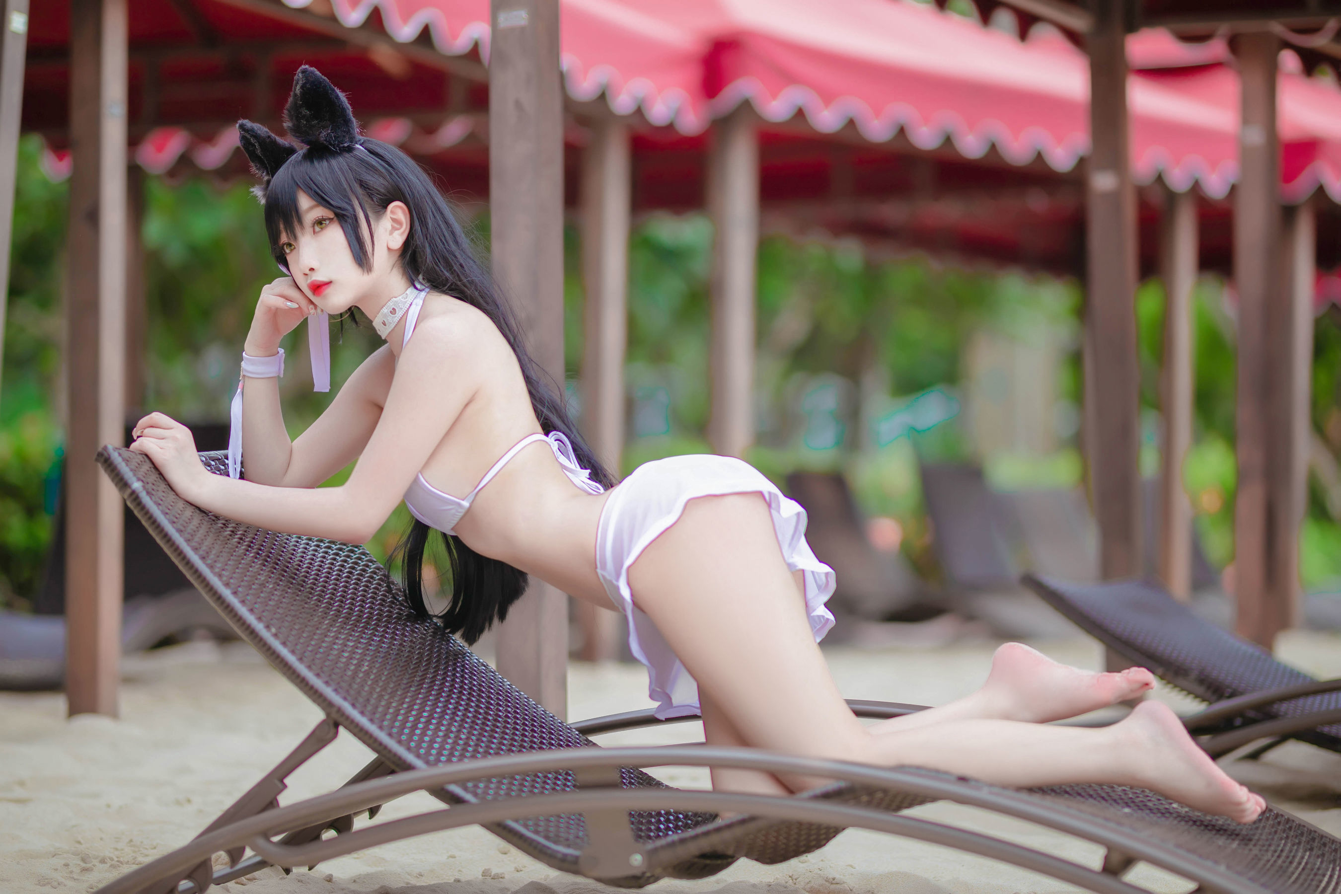 [萝莉COS] 鬼畜瑶 - 泳装猫女外拍