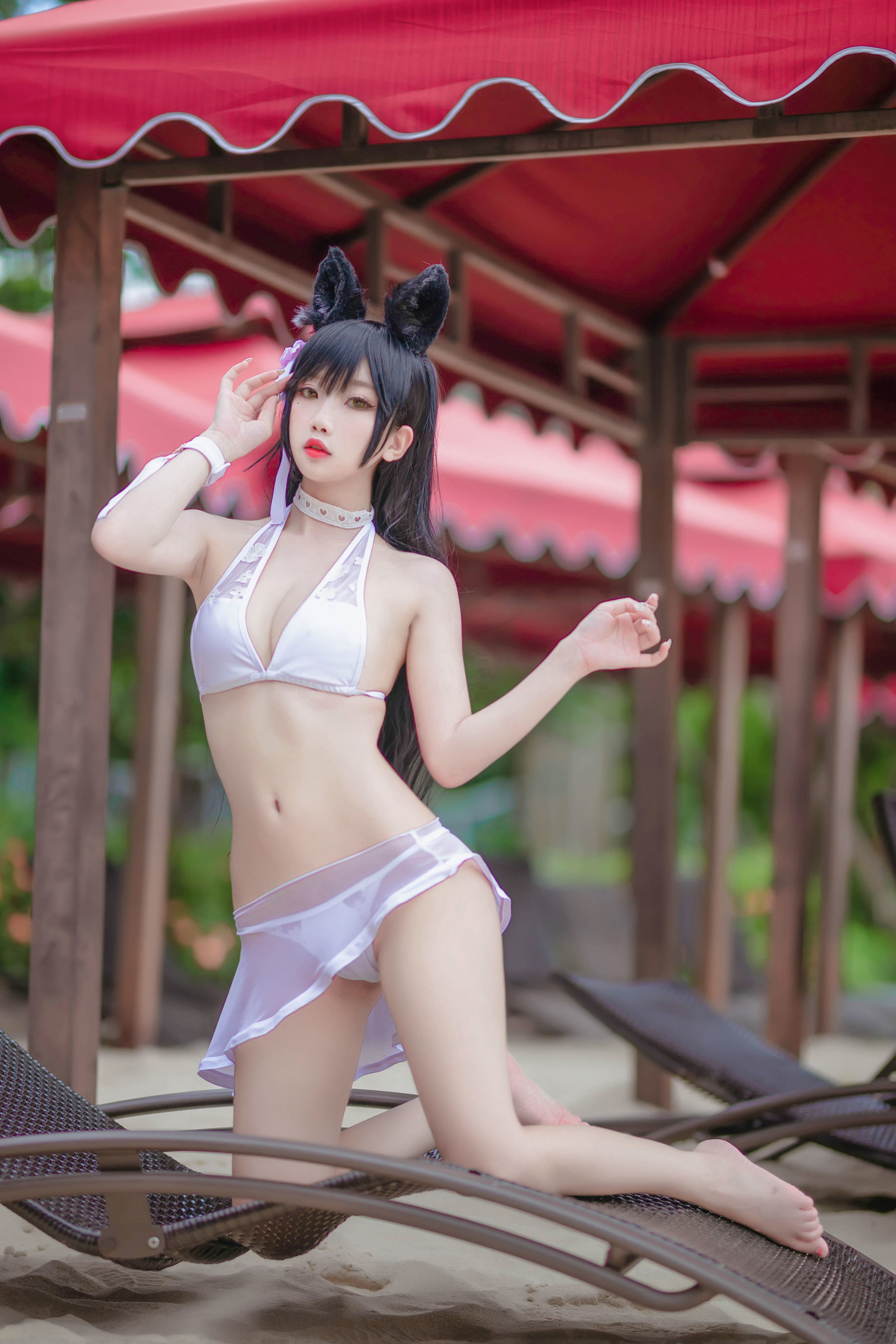 [萝莉COS] 鬼畜瑶 - 泳装猫女外拍