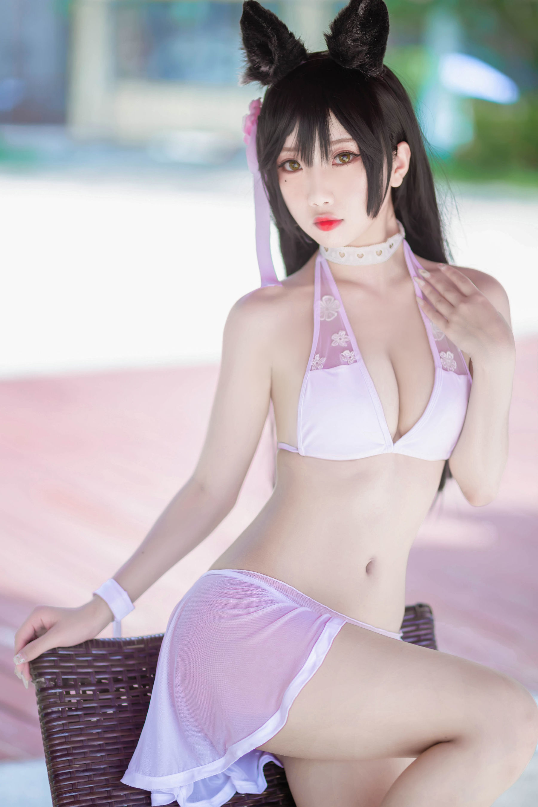 [萝莉COS] 鬼畜瑶 - 泳装猫女外拍