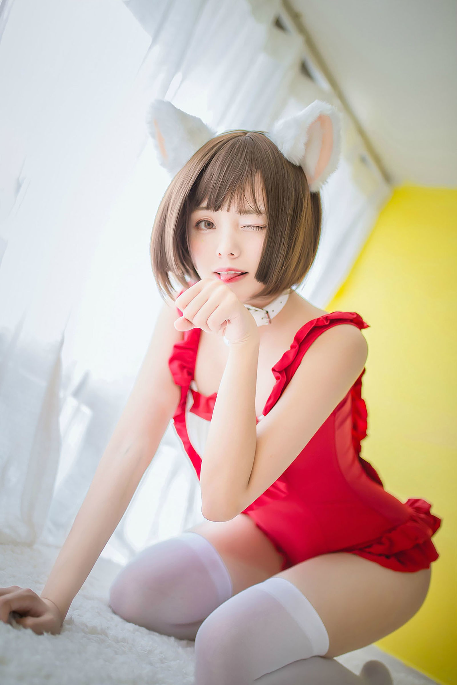 [萝莉COS] 萌系小野妹子w - 猫系泳衣+魔法少女伊莉雅