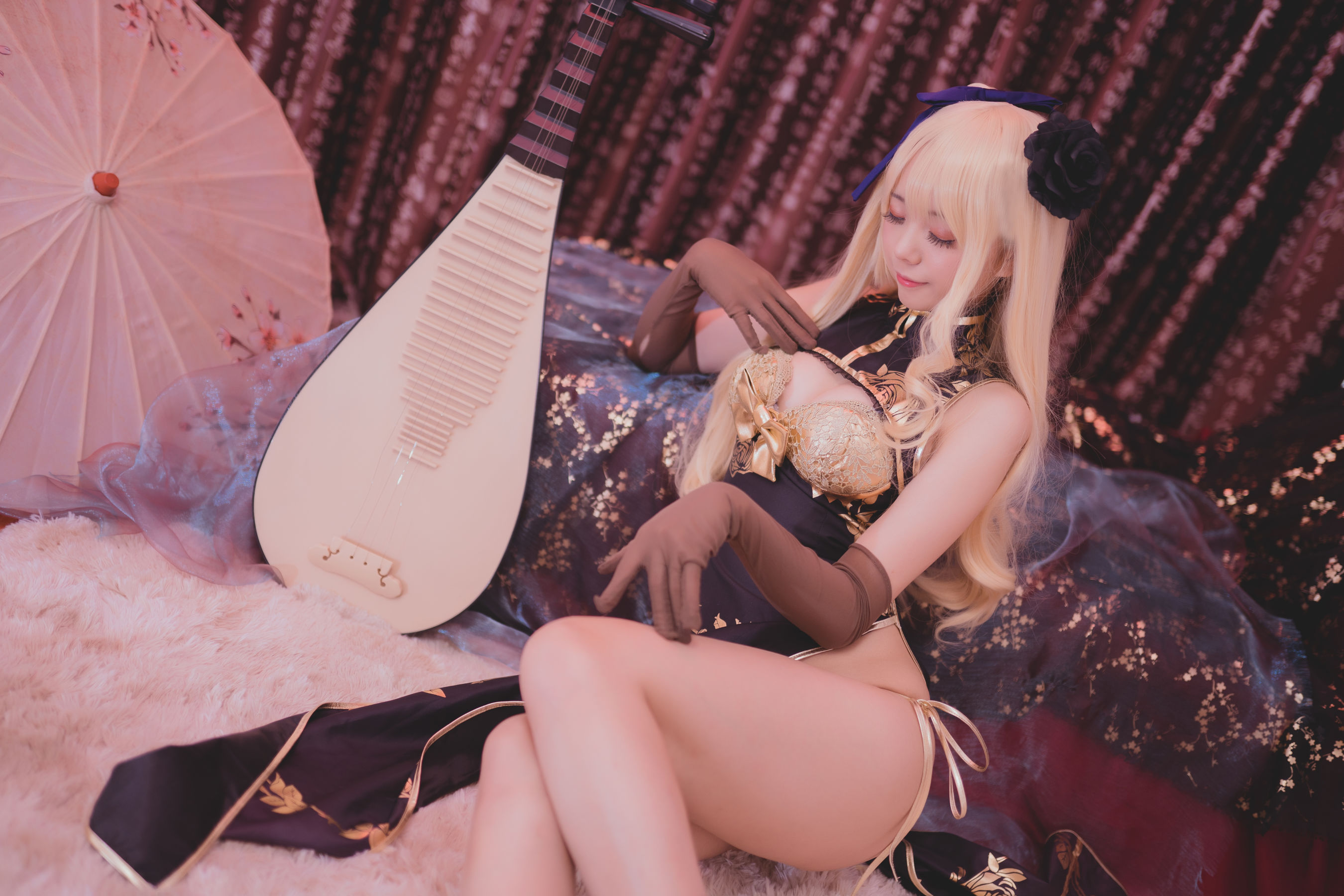 [萝莉COS] 萌系小野妹子w - 金莲旗袍