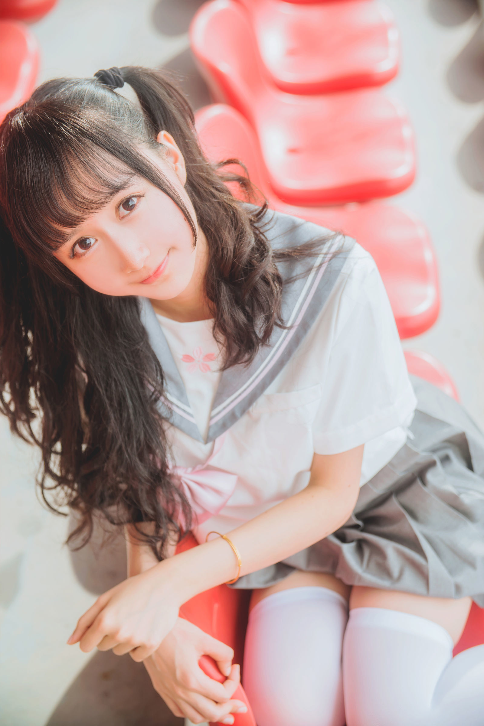 [萝莉COS] 木绵绵OwO - 灰色JK制服