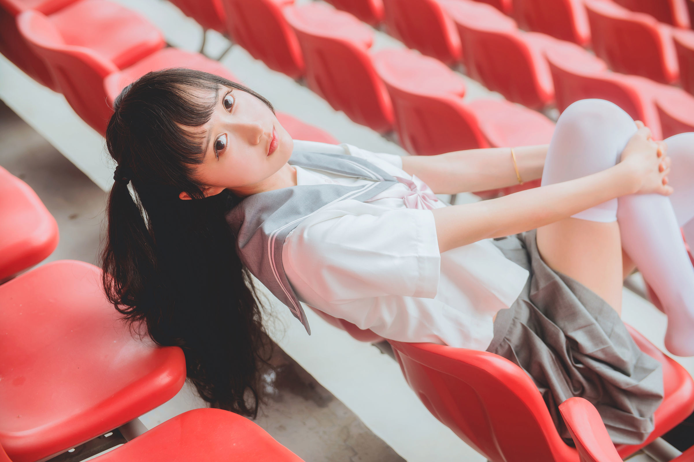 [萝莉COS] 木绵绵OwO - 灰色JK制服