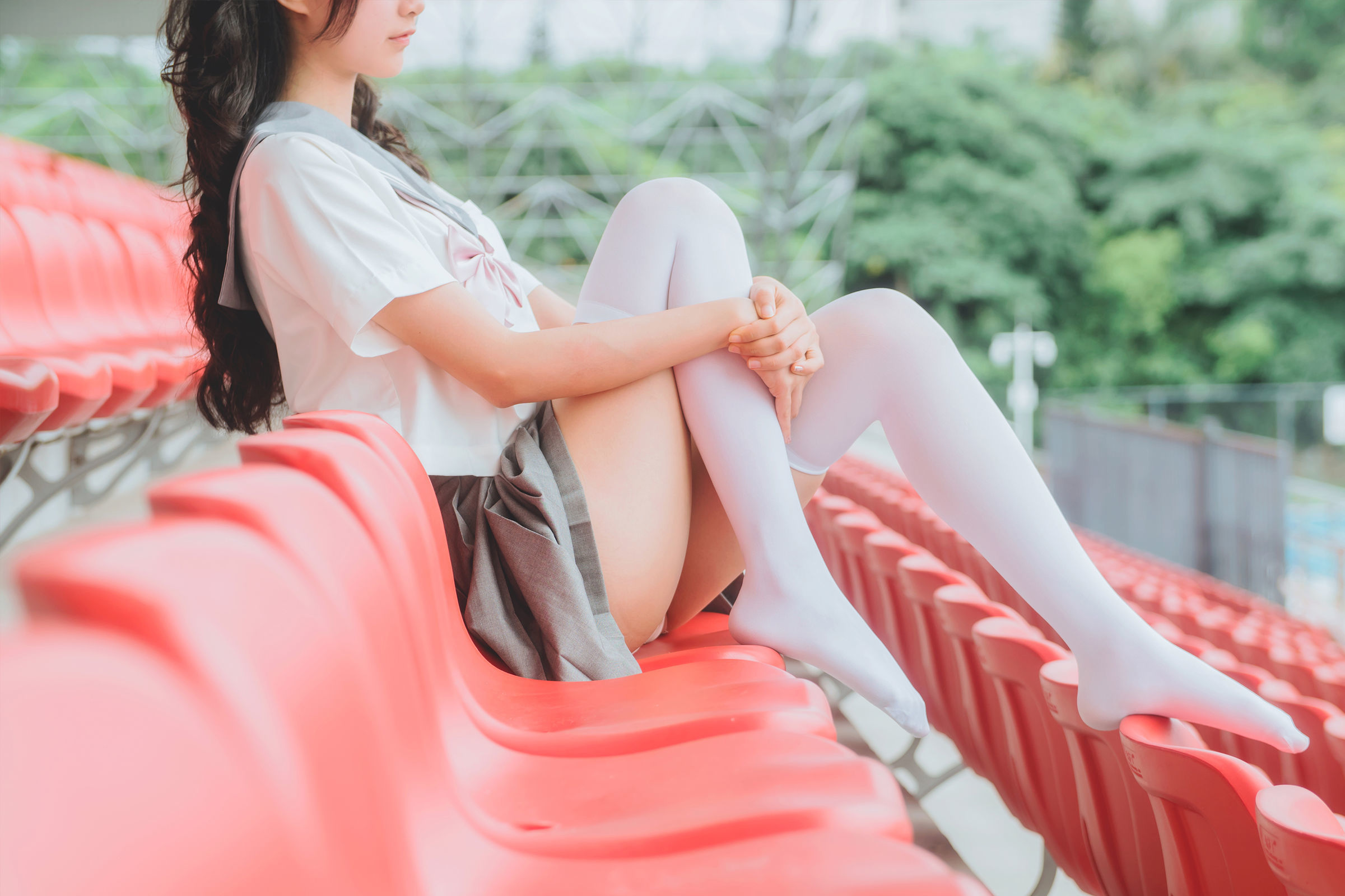 [萝莉COS] 木绵绵OwO - 灰色JK制服