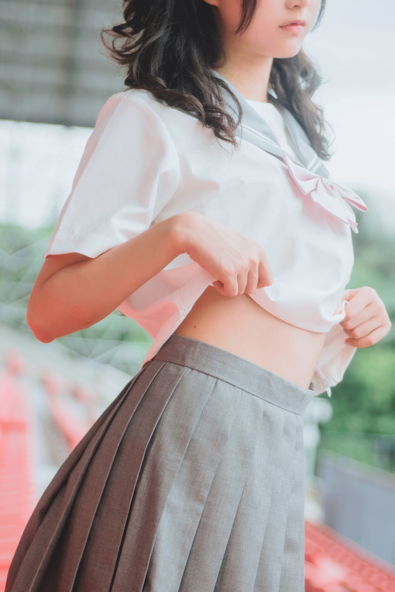 [萝莉COS] 木绵绵OwO - 灰色JK制服