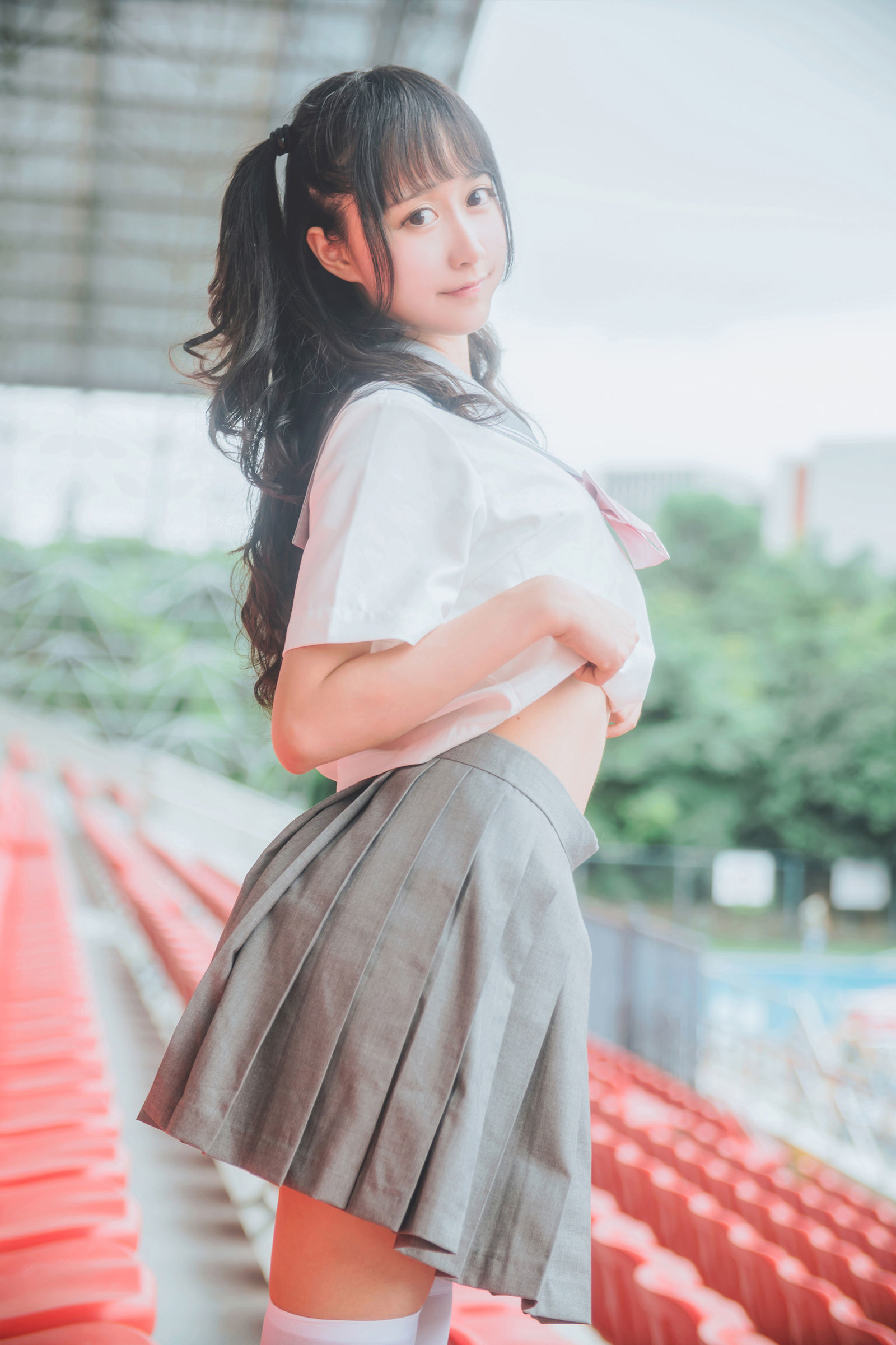 [萝莉COS] 木绵绵OwO - 灰色JK制服