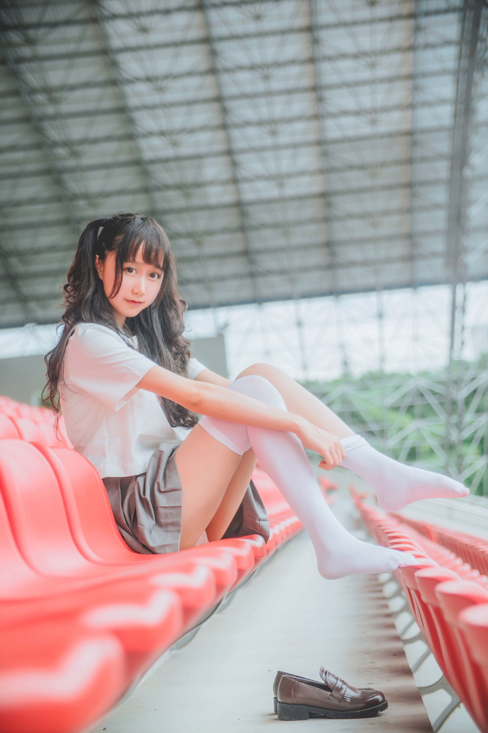 [萝莉COS] 木绵绵OwO - 灰色JK制服
