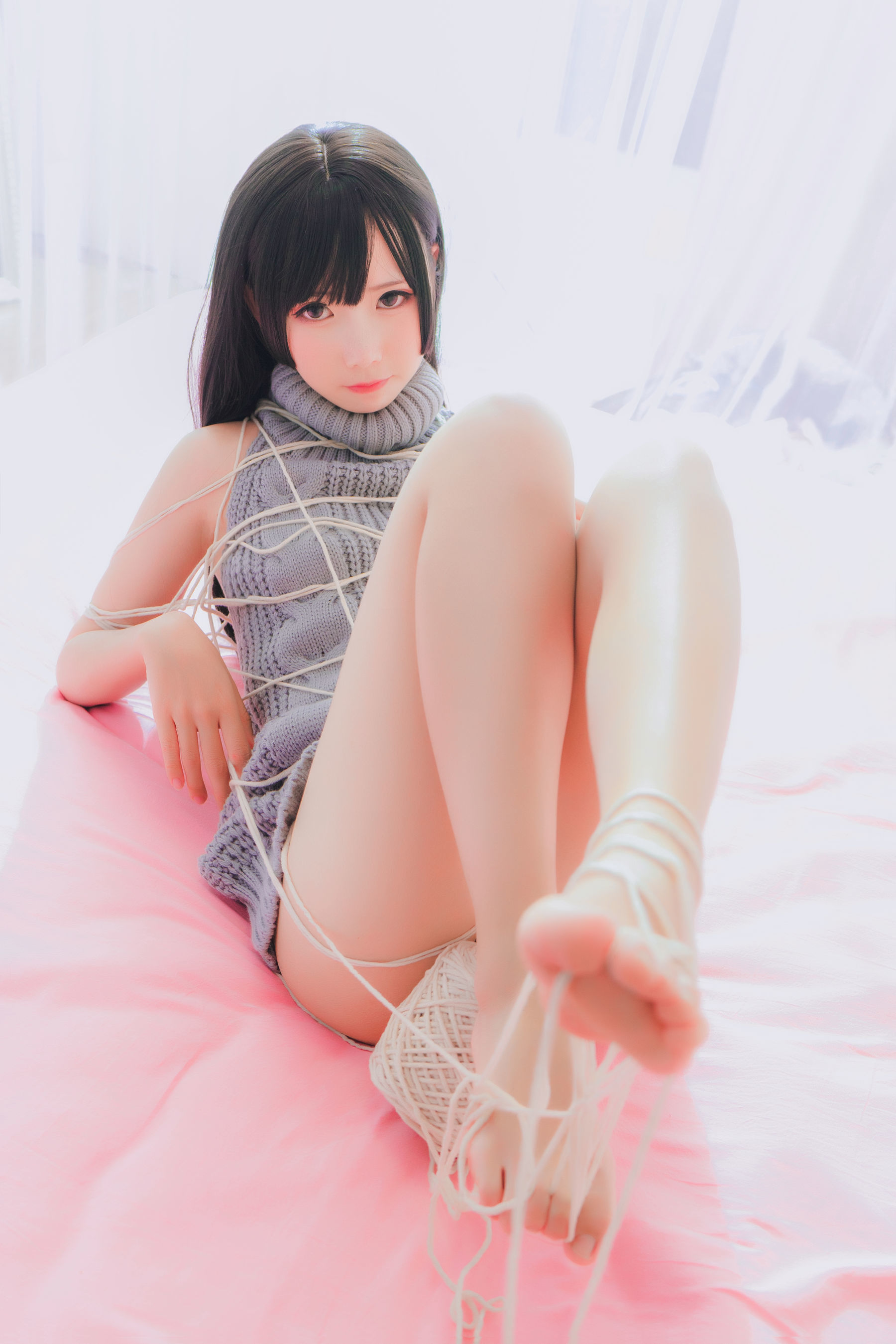 [萝莉COS] 面饼仙儿 - 露背毛衣！！