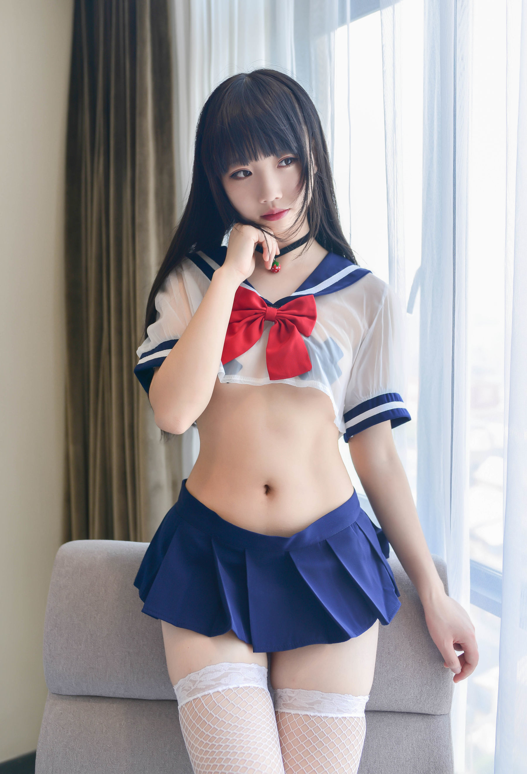 [萝莉COS] 雪琪 - 透明JK