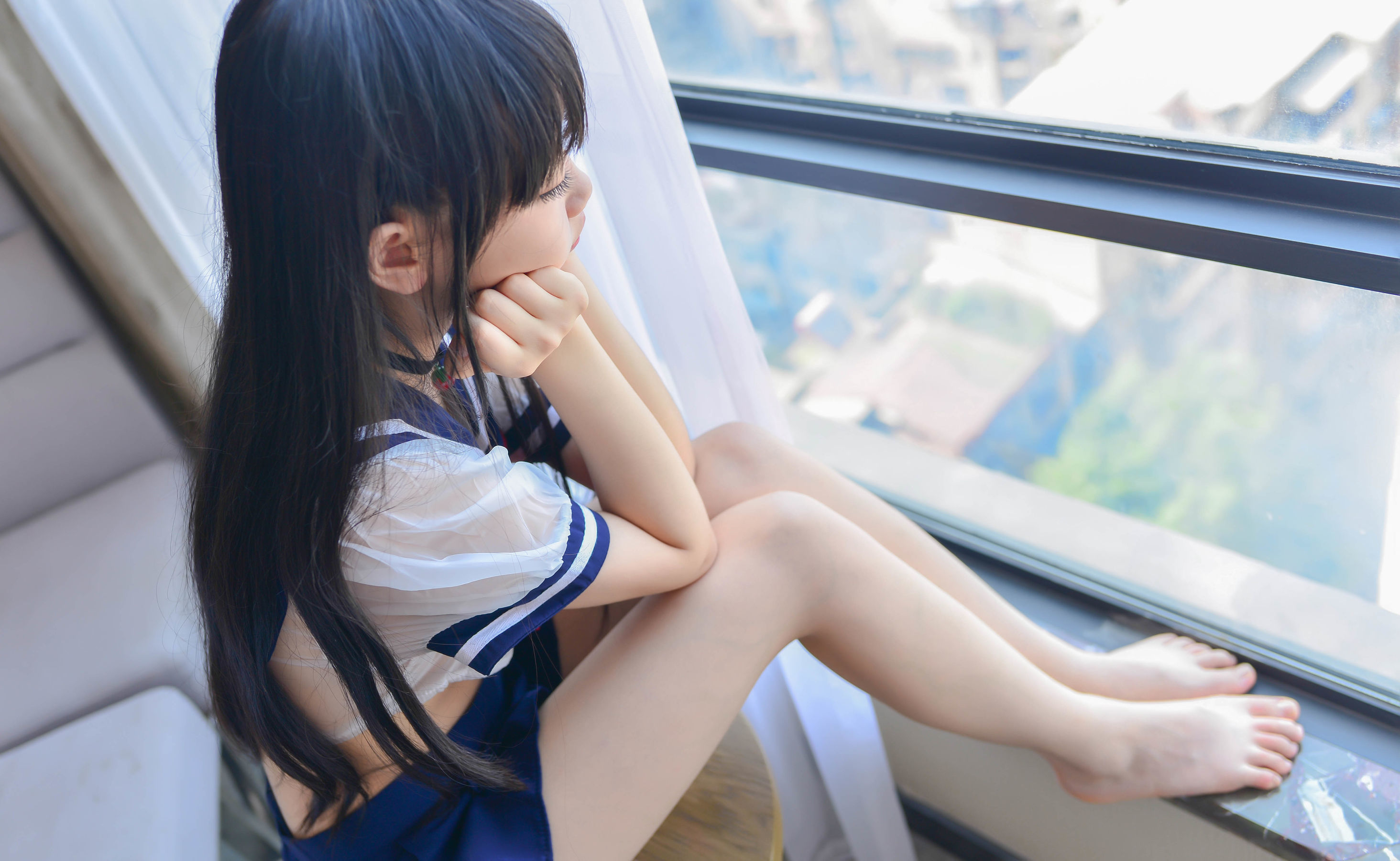 [萝莉COS] 雪琪 - 透明JK
