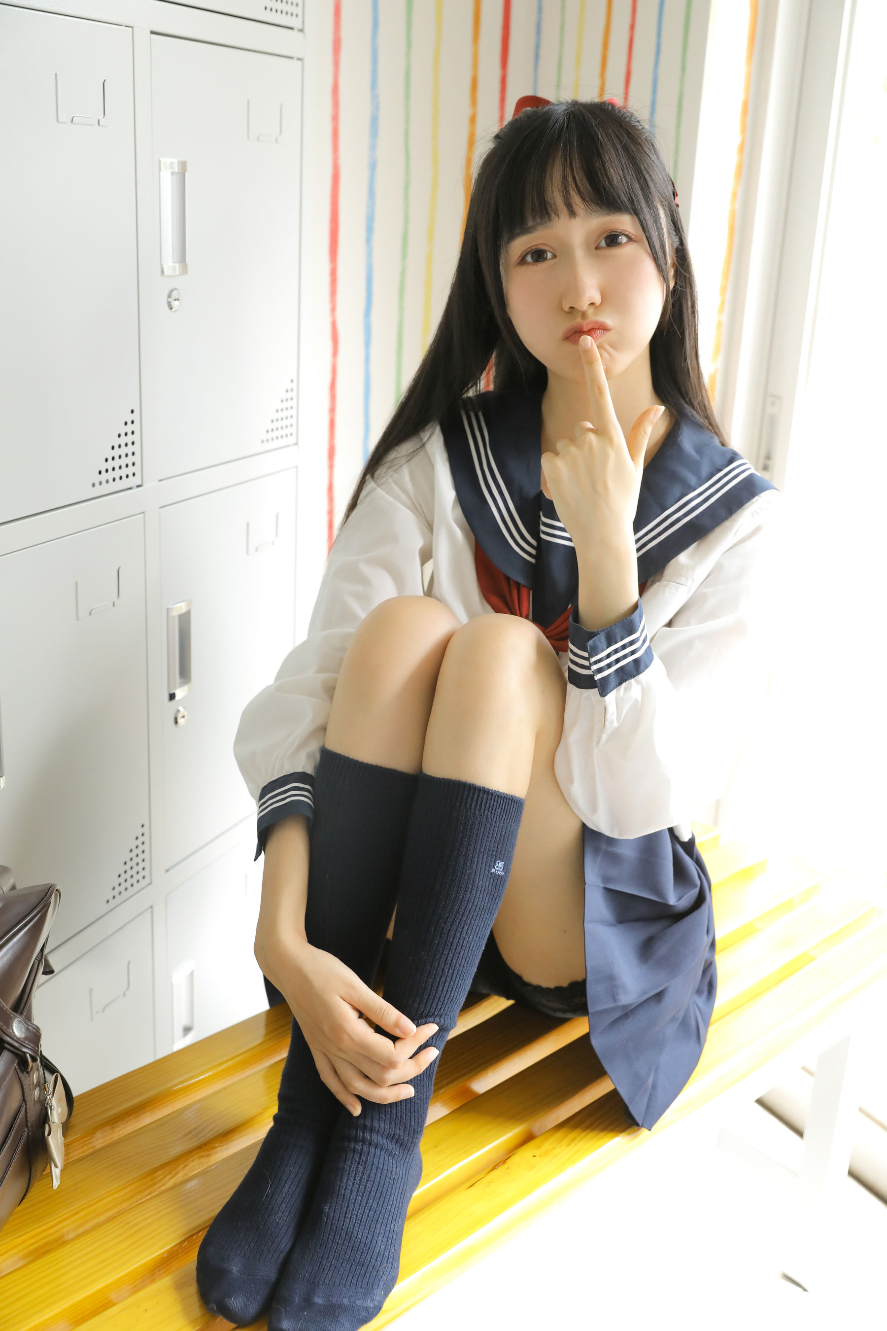 [萝莉COS] 木绵绵OwO - 绵相随 JK水手服