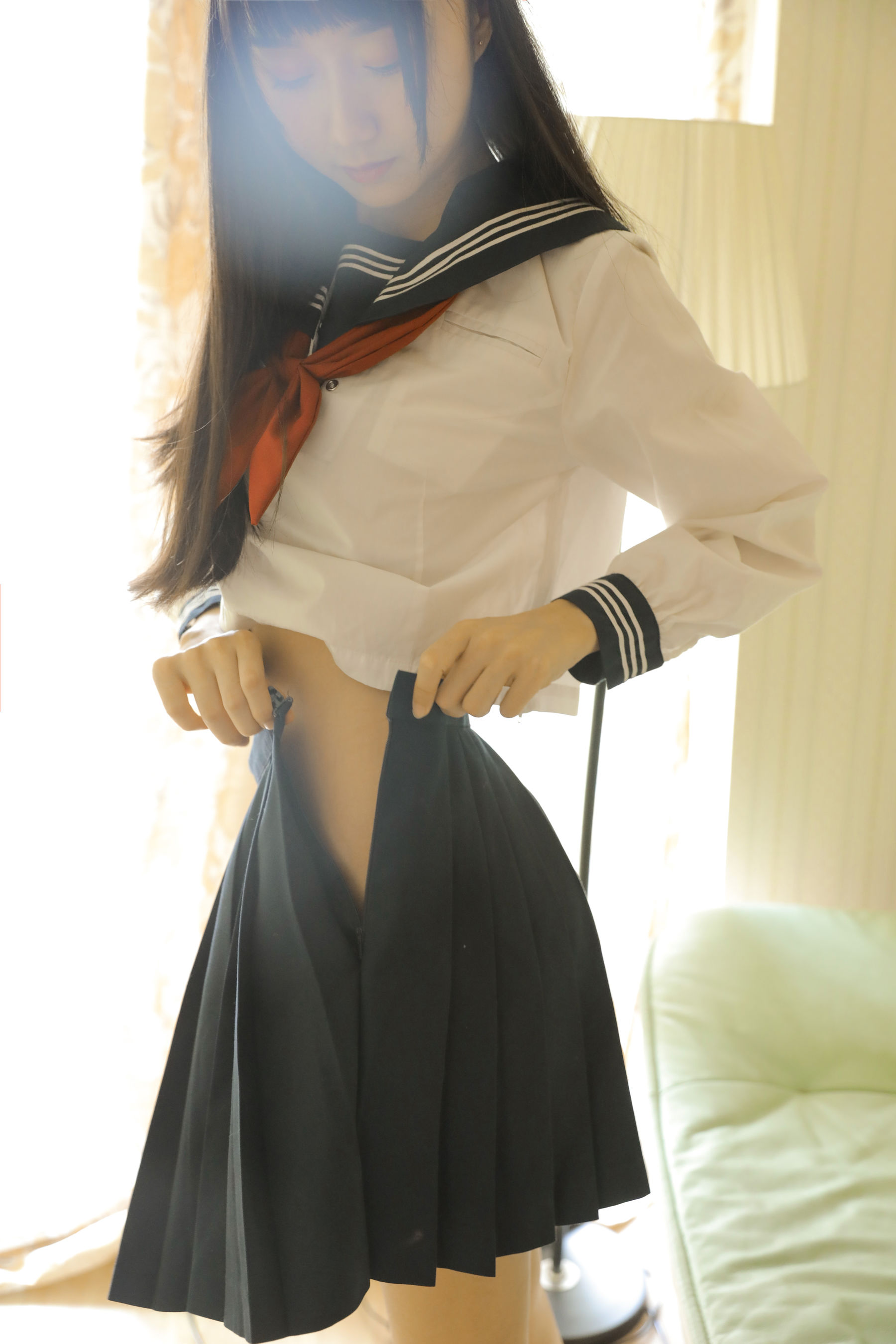 [萝莉COS] 木绵绵OwO - 绵相随 JK水手服