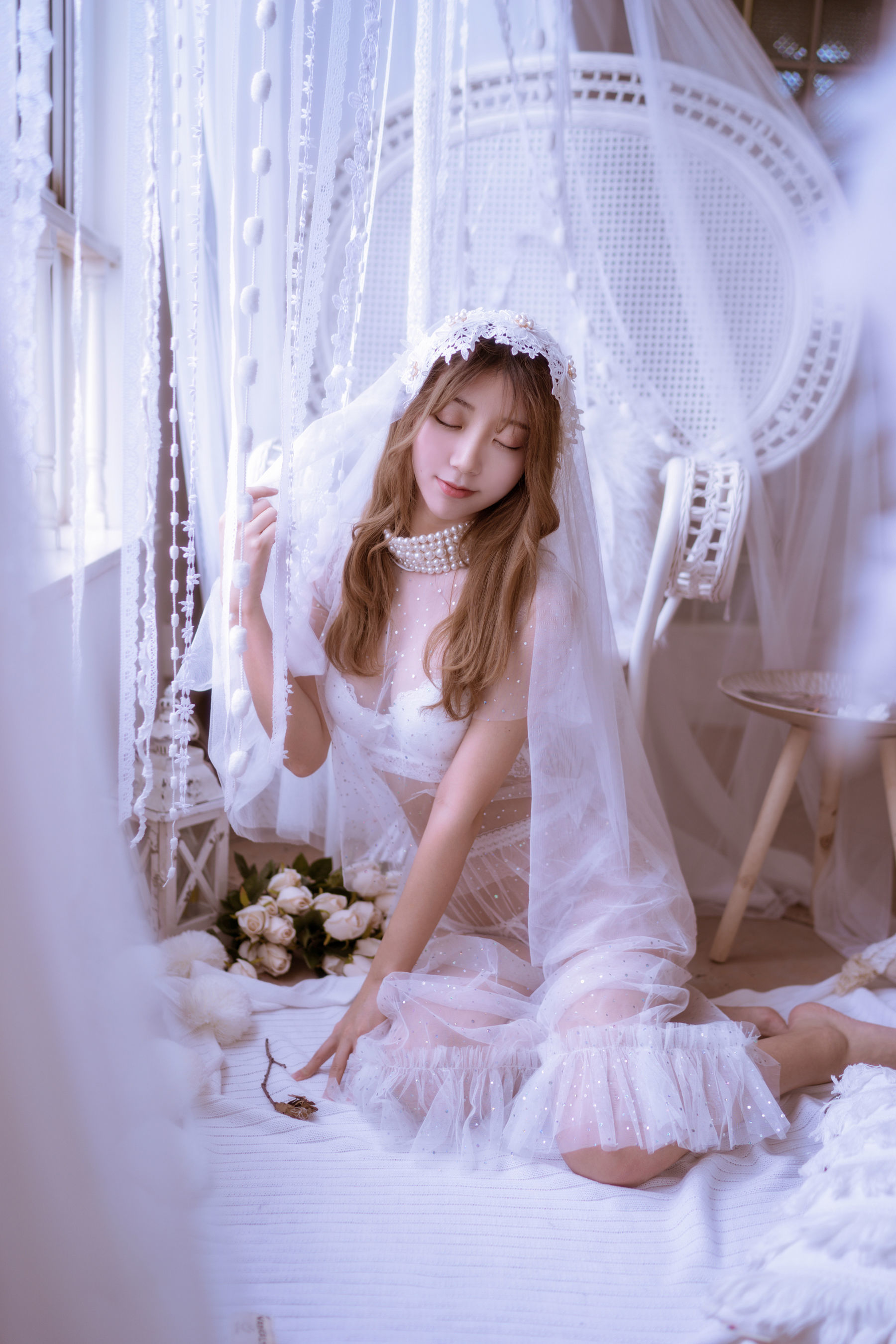 [萝莉COS] 黑川 - 年上彼女 婚纱+毛衣