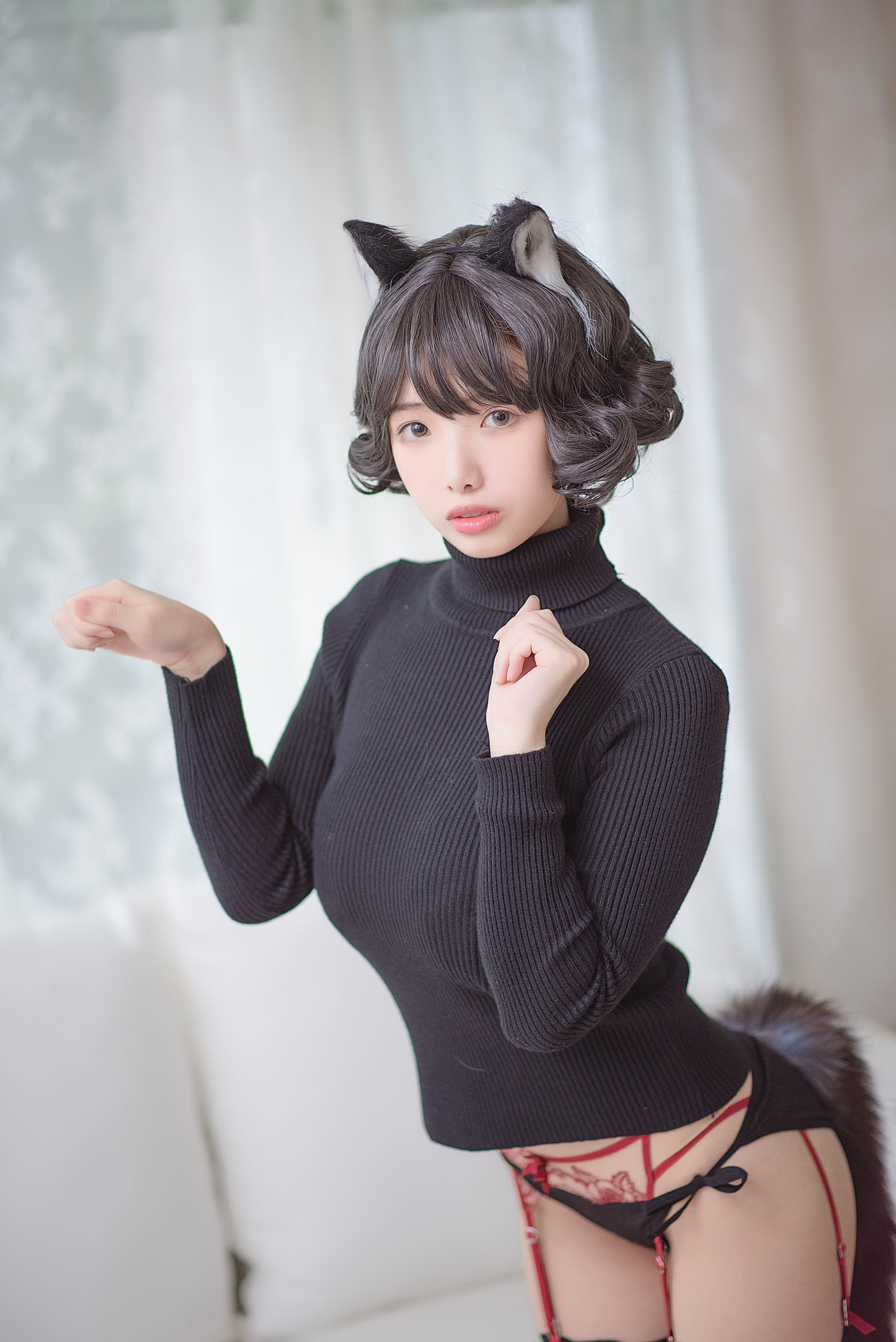 [萝莉COS] 雯妹 - 黑猫内衣