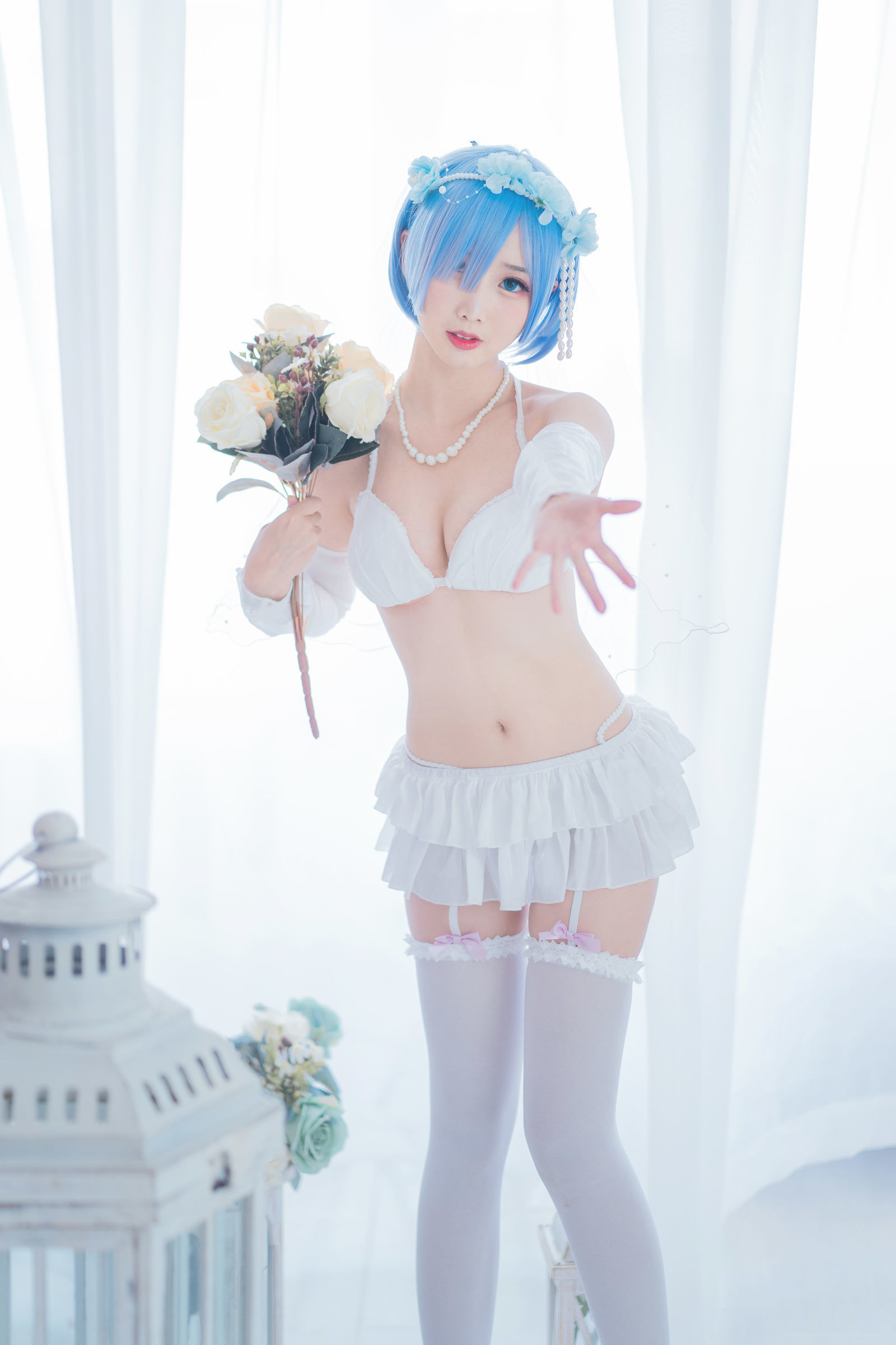 [萝莉COS] 面饼仙儿 - 花嫁蕾姆