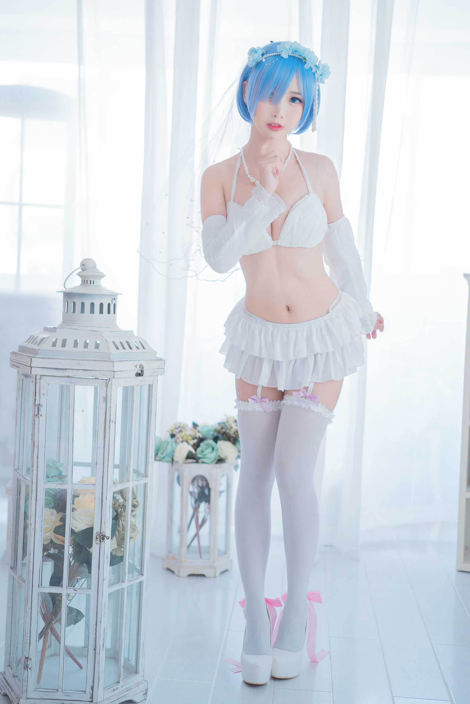 [萝莉COS] 面饼仙儿 - 花嫁蕾姆