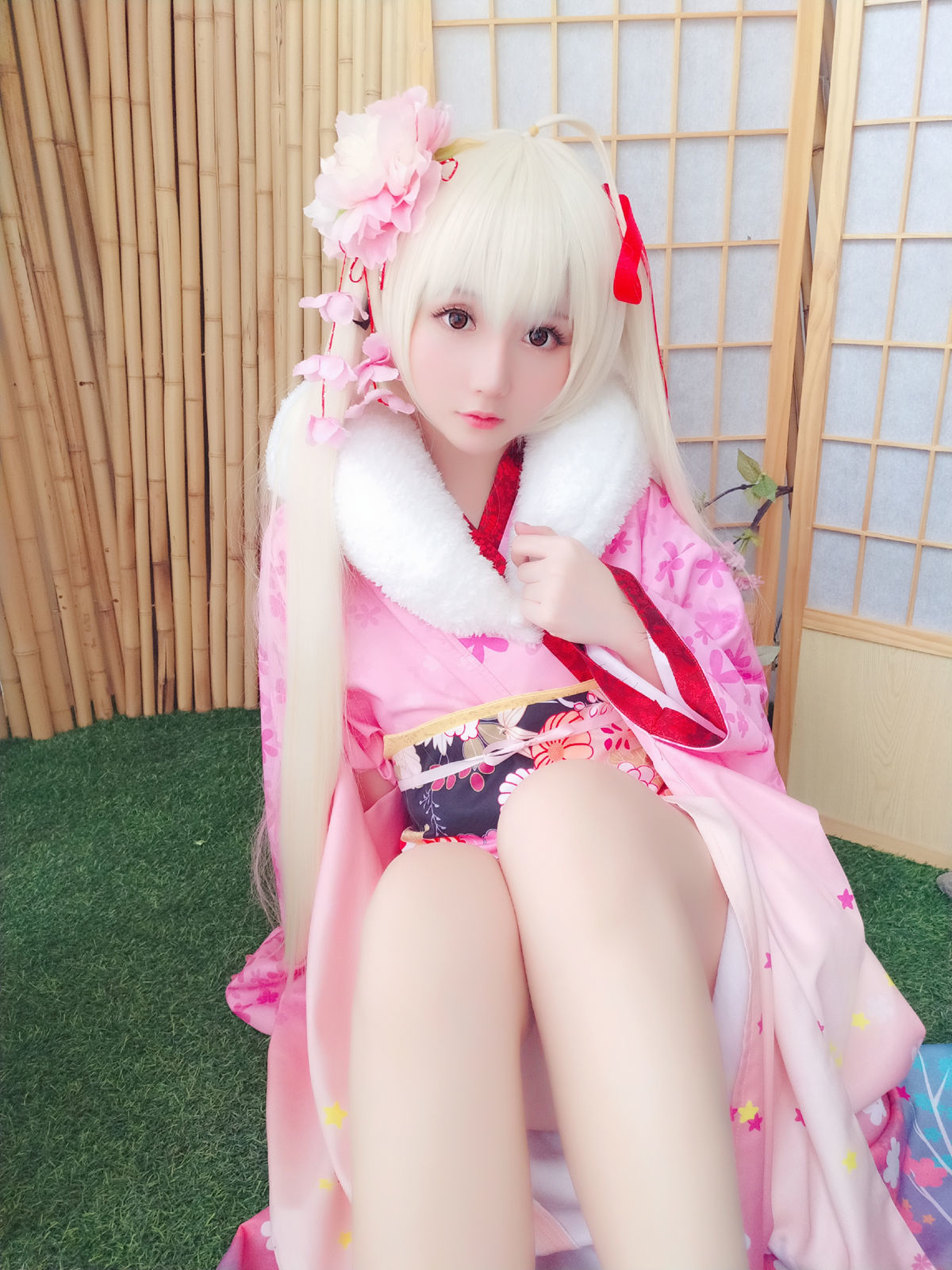 [萝莉COS] 星之迟迟 VOL.01 粉红泡泡包
