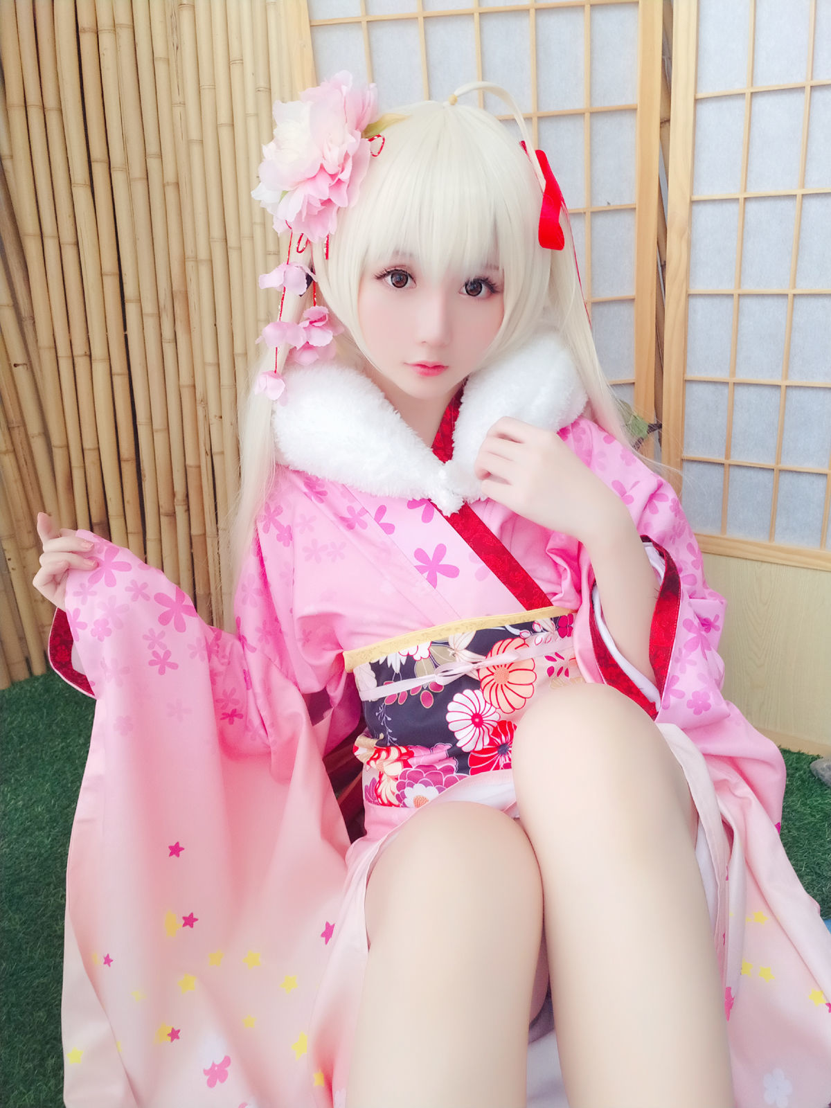 [萝莉COS] 星之迟迟 VOL.01 粉红泡泡包