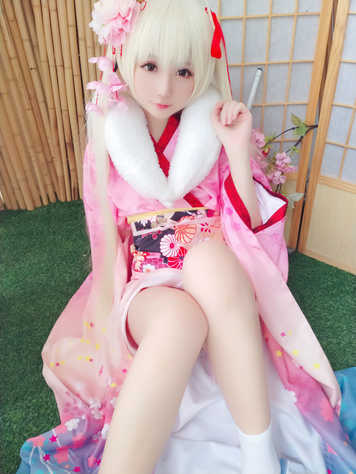 [萝莉COS] 星之迟迟 VOL.01 粉红泡泡包