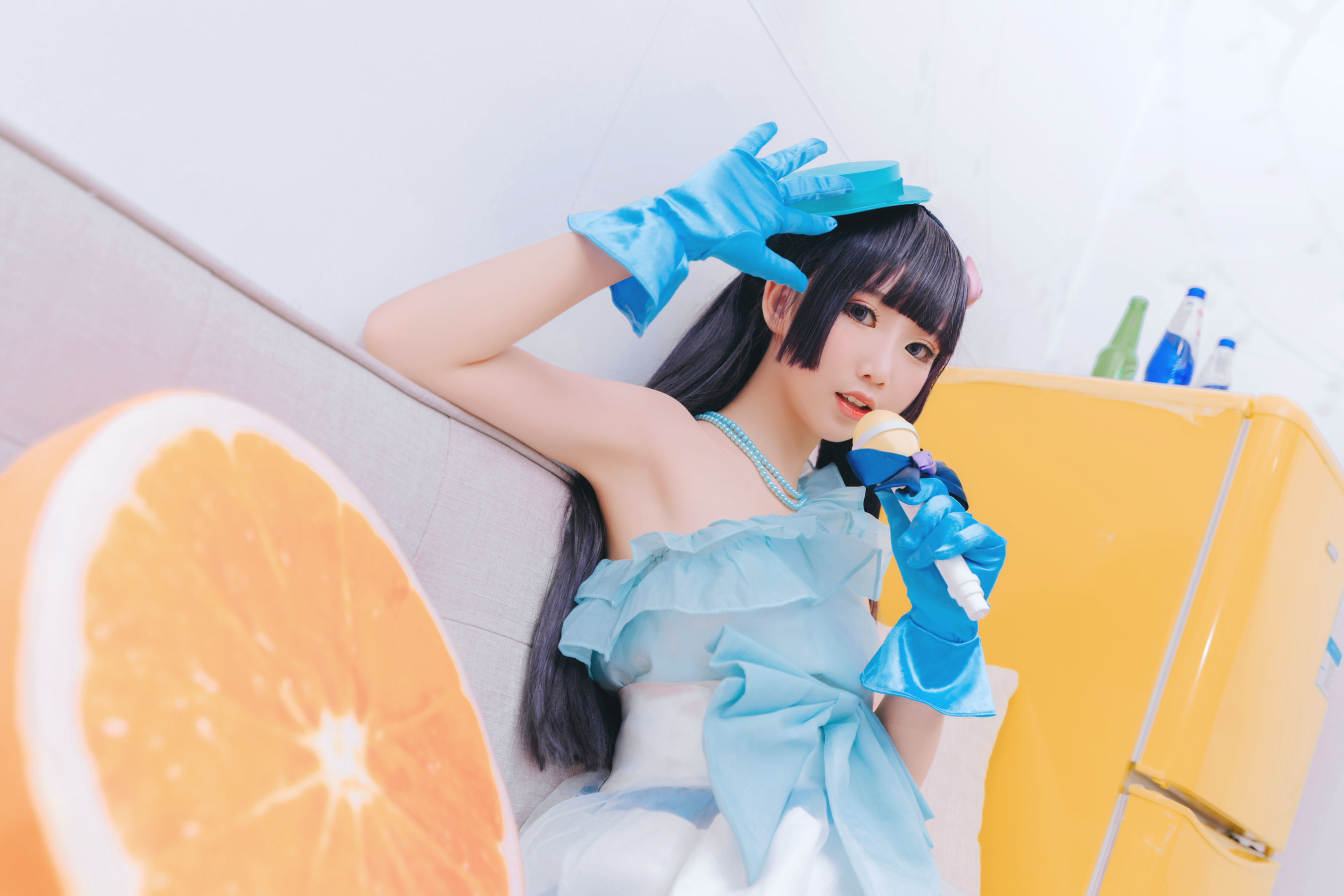 [萝莉COS] 面饼仙儿 - 黑猫打歌服