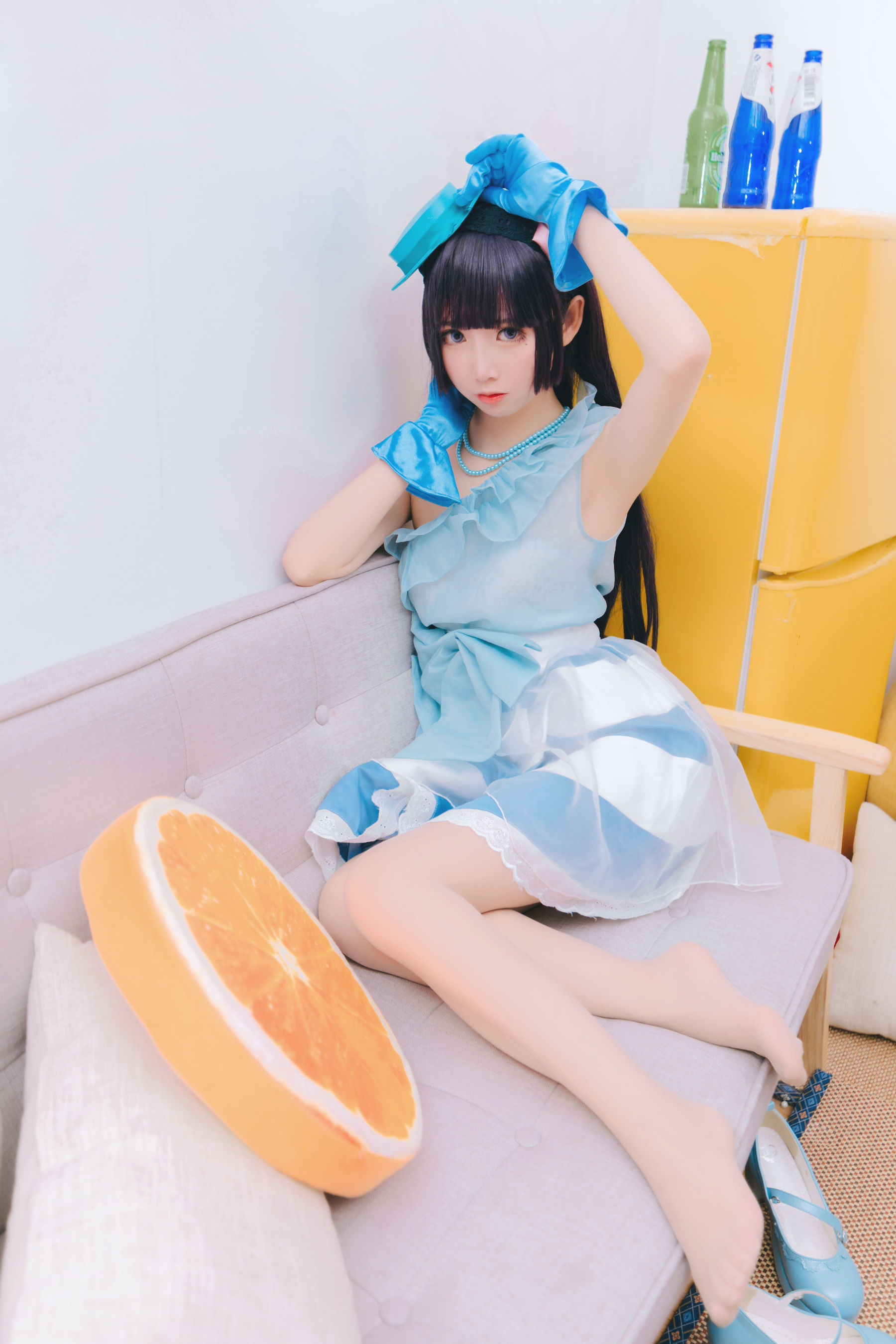 [萝莉COS] 面饼仙儿 - 黑猫打歌服