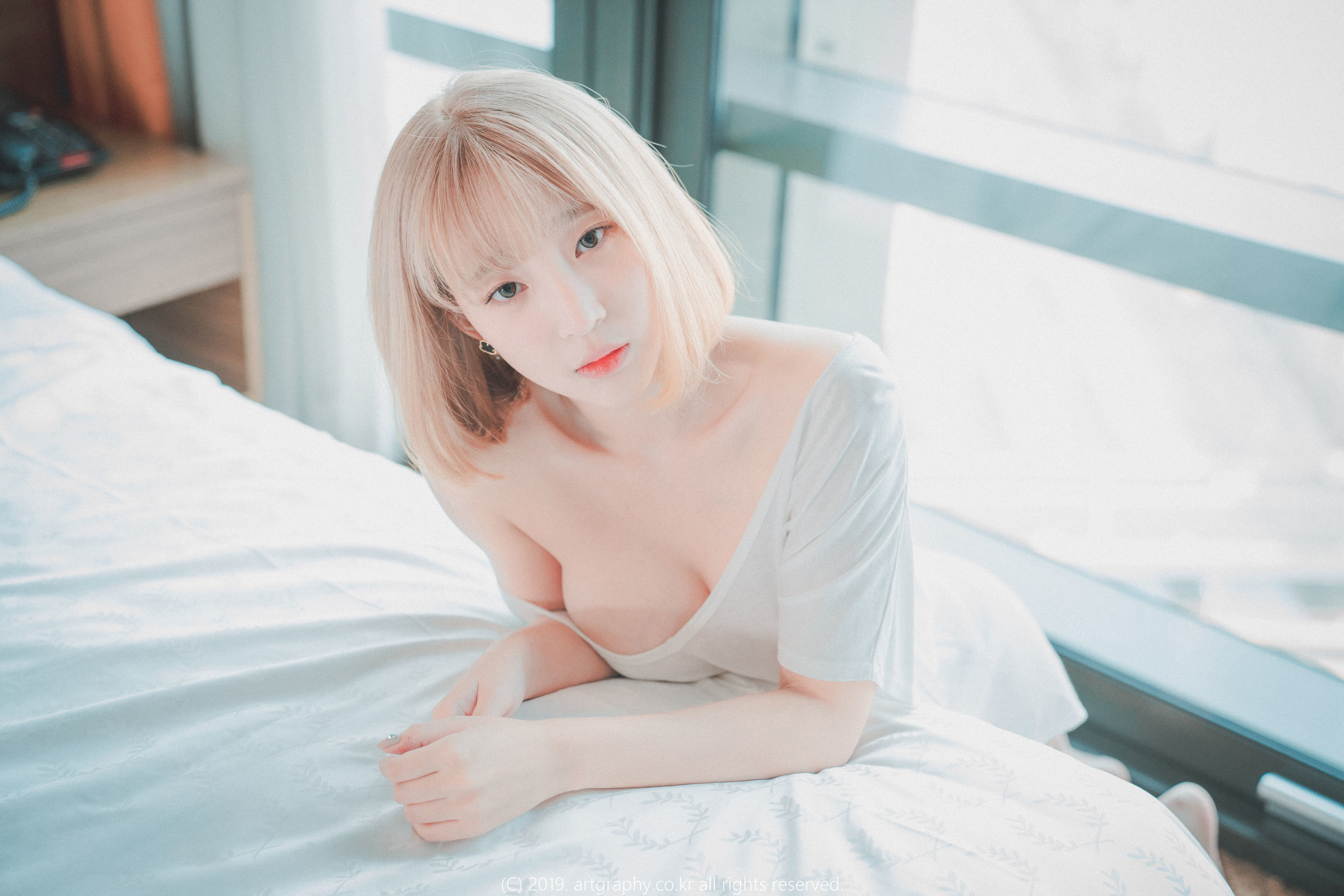 [ARTGRAVIA] VOL.062 巨乳少女姜仁卿 - 丁字裤+T恤衫+网袜兔女郎