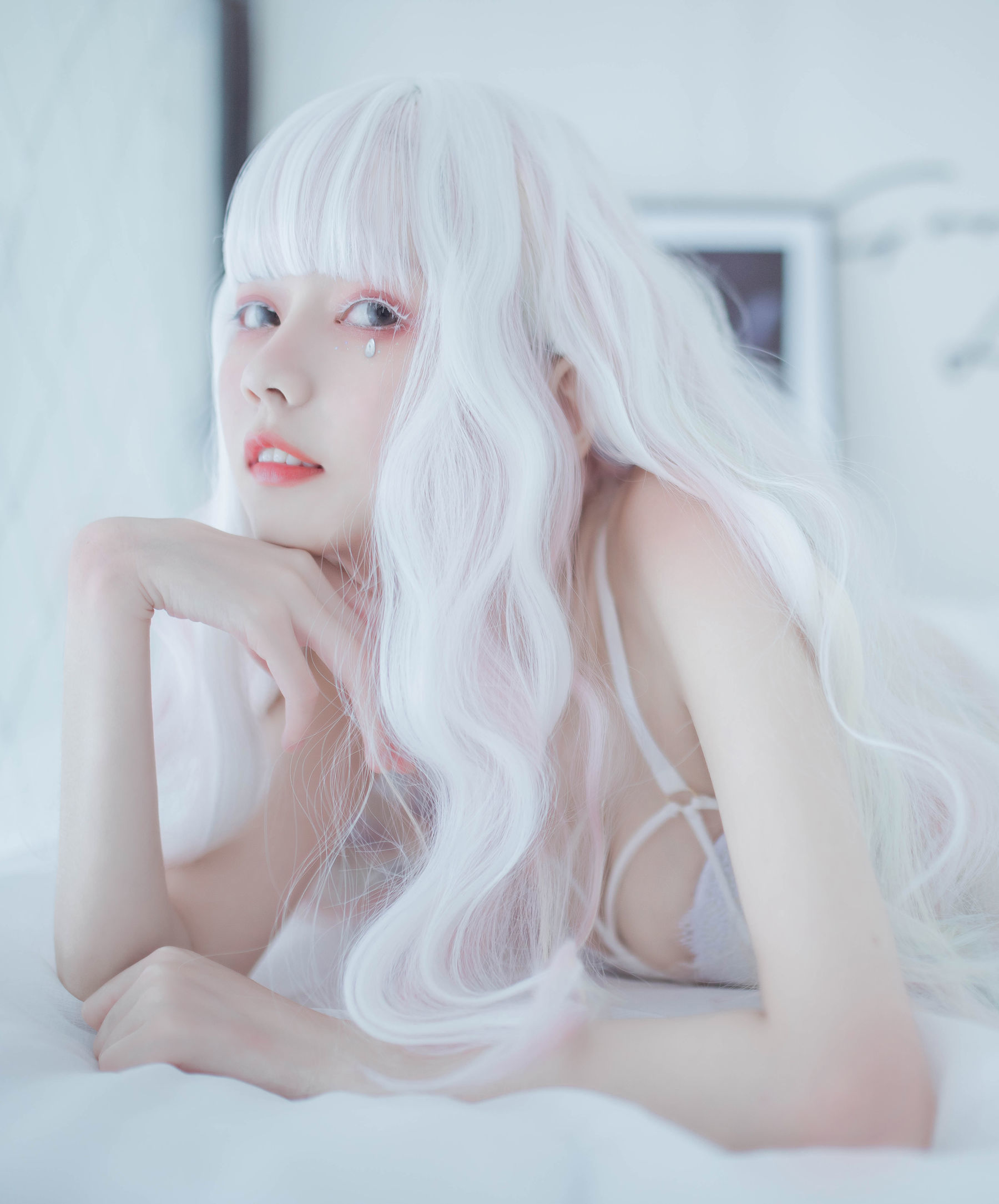 [萝莉COS] 小妖精你的负卿 - 白色蕾丝私房