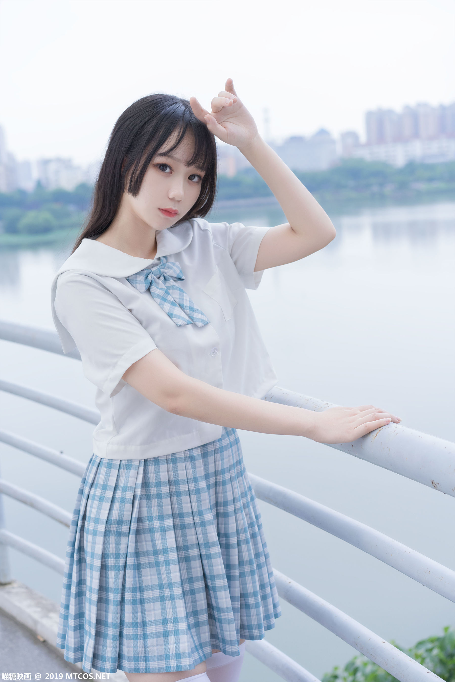 [喵糖映画] VOL.015 半度度度喵 - 白丝格子裙