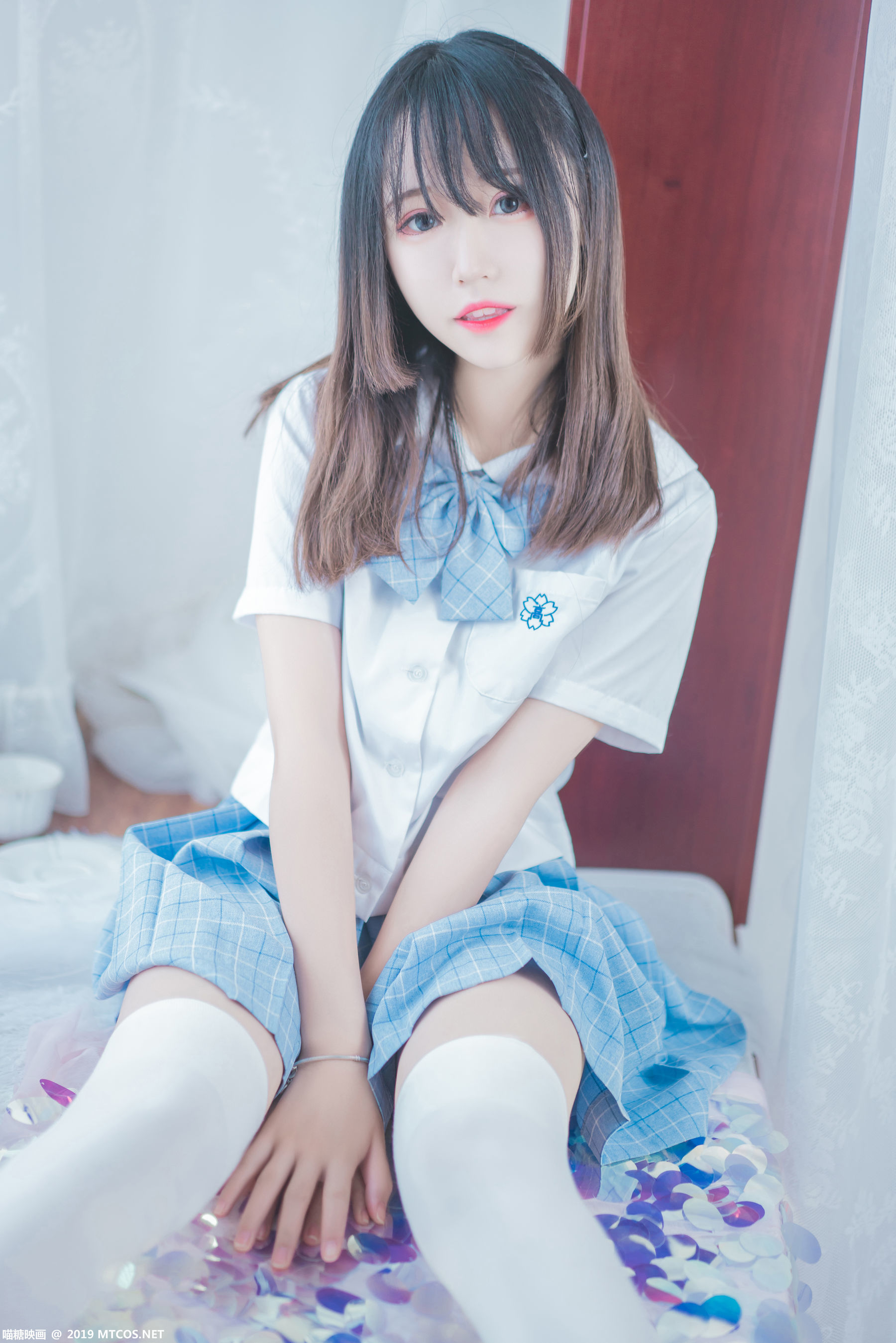[喵糖映画] VOL.019 猫君君MaoJun 蓝白梦幻少女