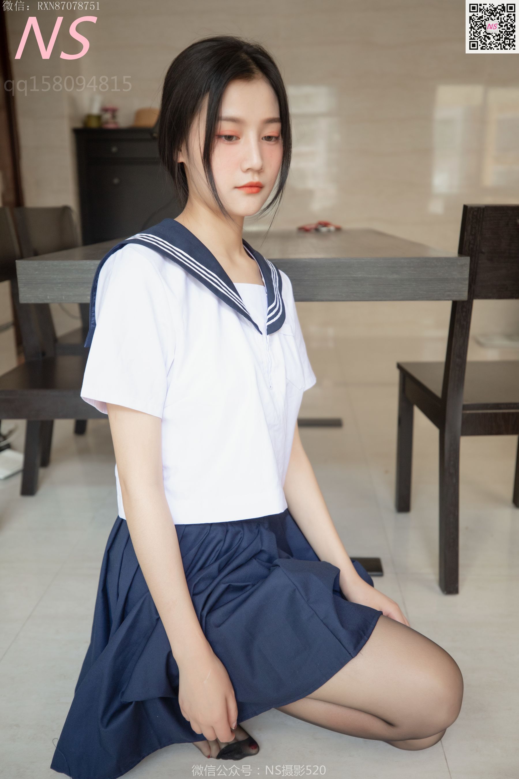 [纳丝摄影]  子涵 黑色丝袜的家居生活