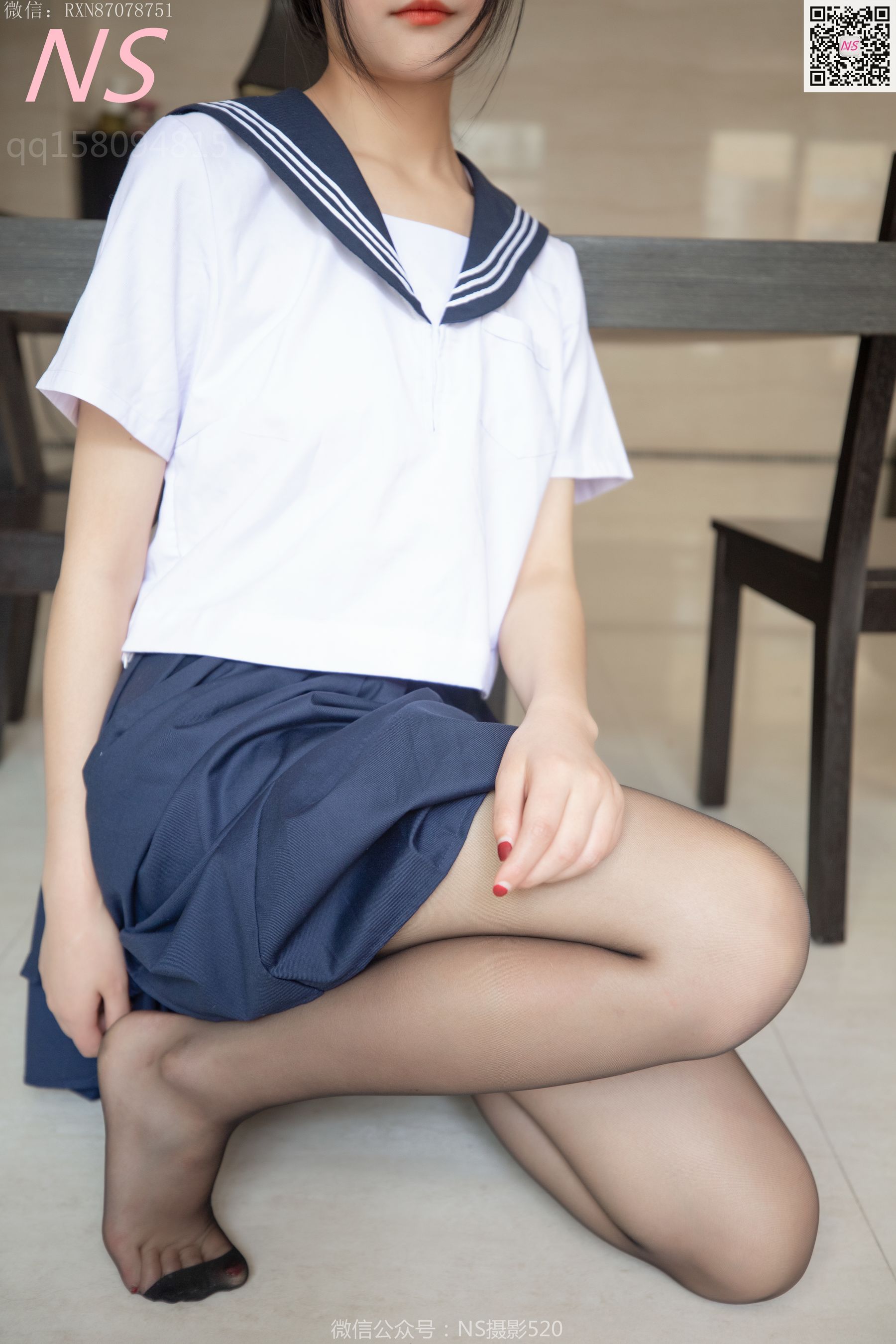 [纳丝摄影]  子涵 黑色丝袜的家居生活
