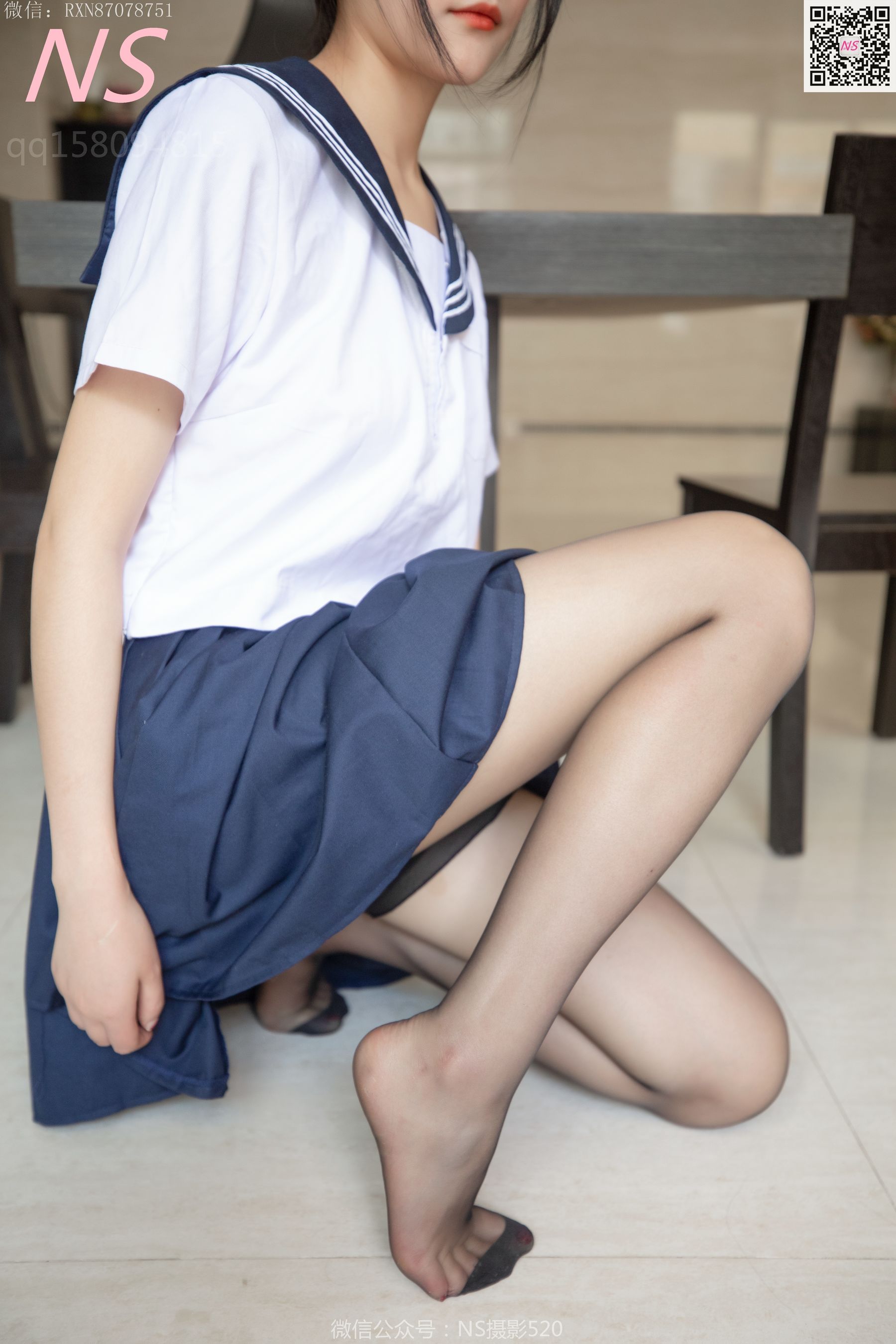 [纳丝摄影]  子涵 黑色丝袜的家居生活