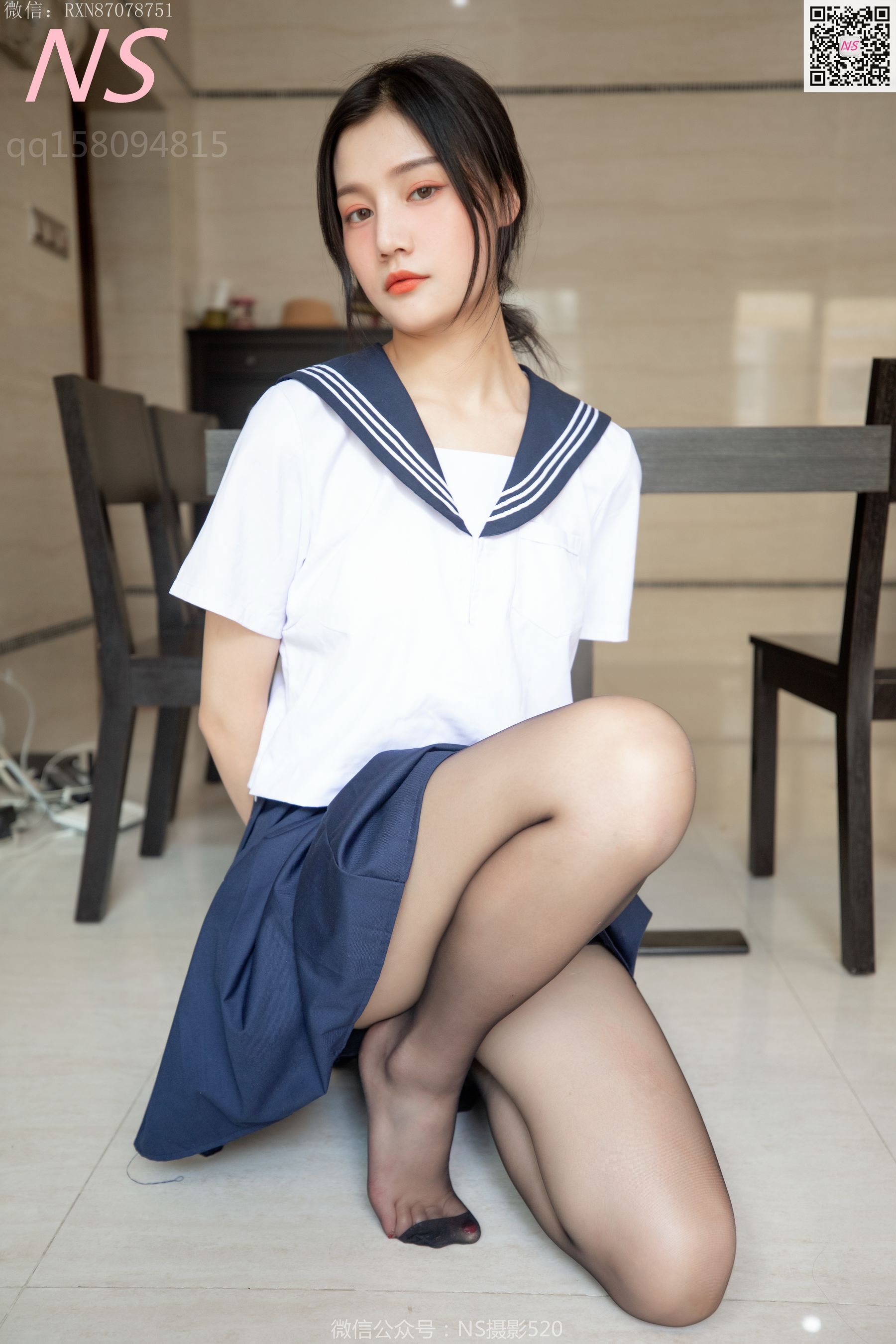 [纳丝摄影]  子涵 黑色丝袜的家居生活