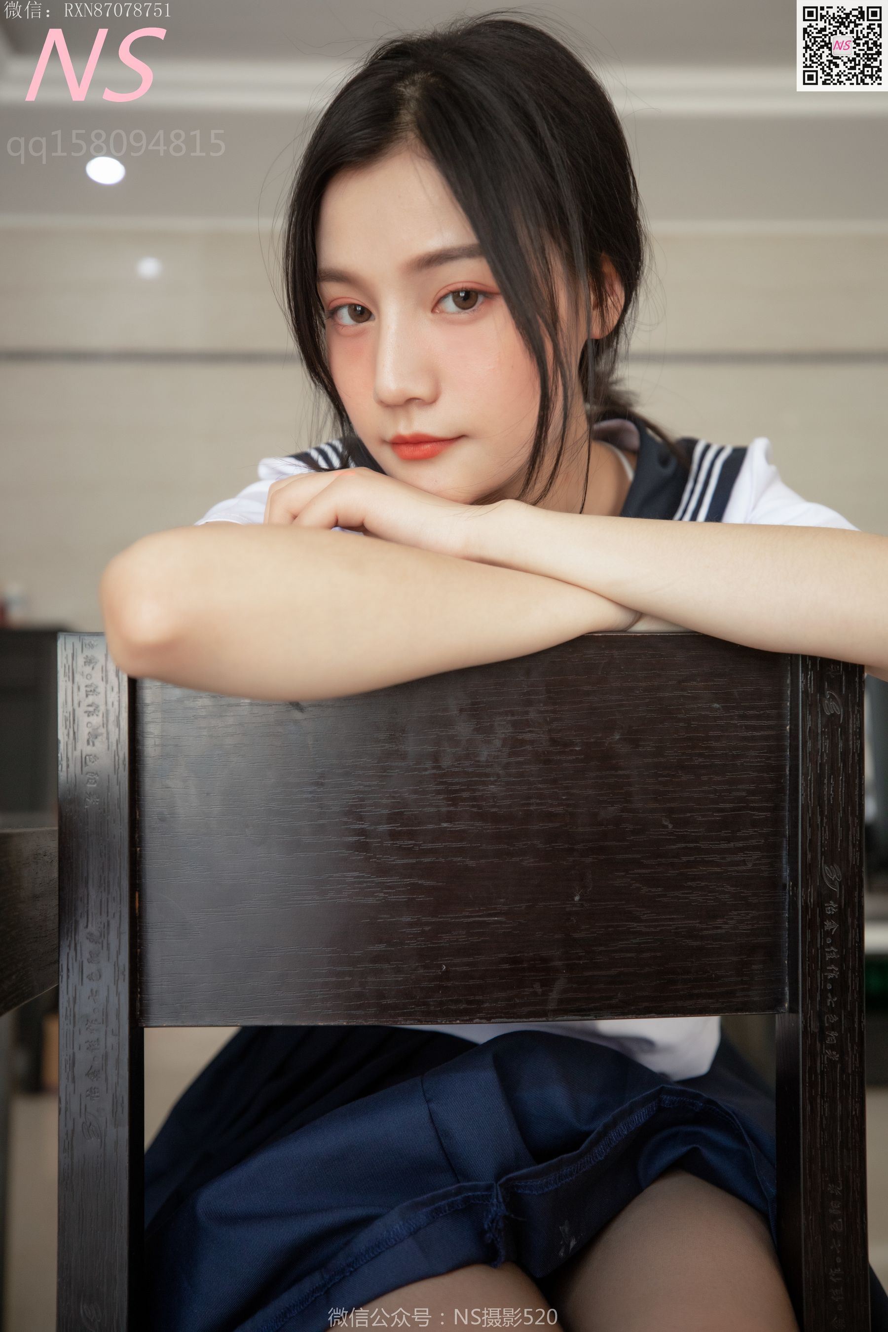 [纳丝摄影]  子涵 黑色丝袜的家居生活