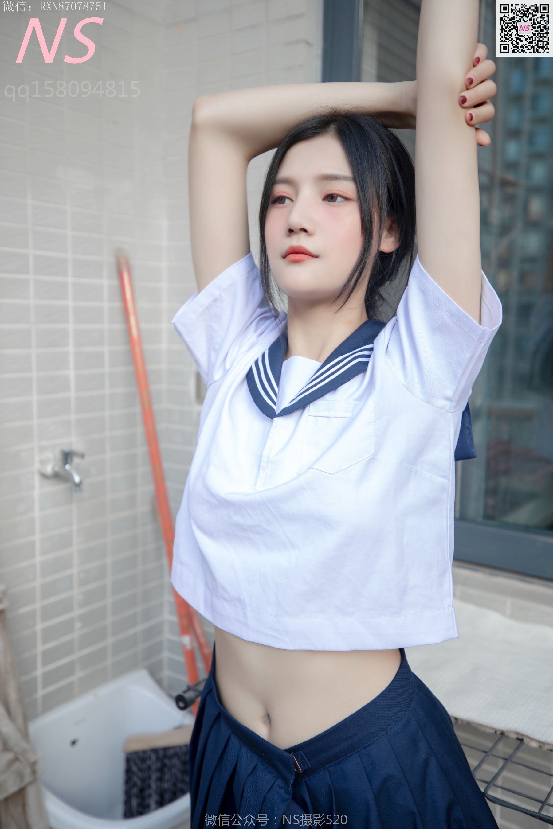 [纳丝摄影]  子涵 黑色丝袜的家居生活