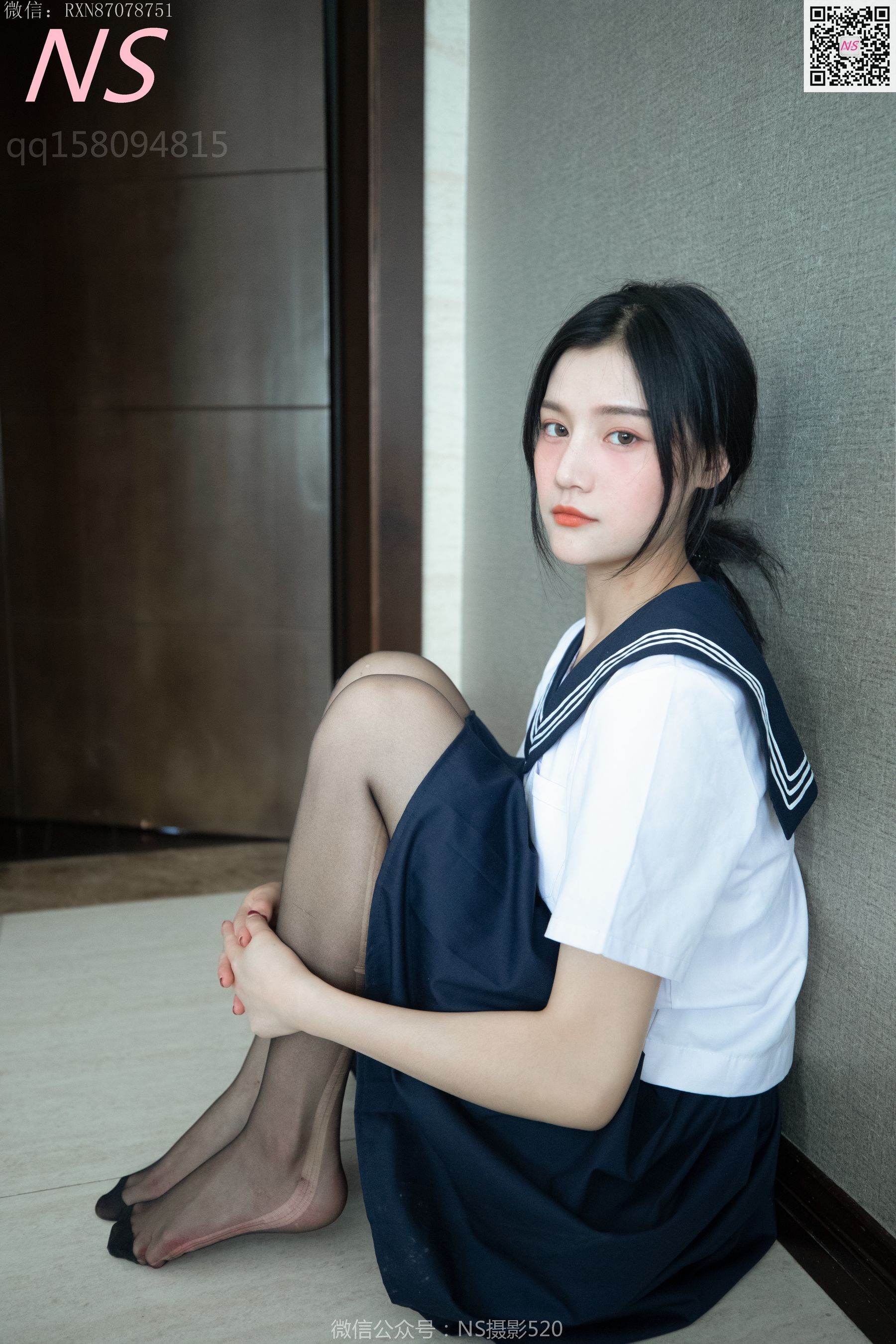 [纳丝摄影]  子涵 黑色丝袜的家居生活
