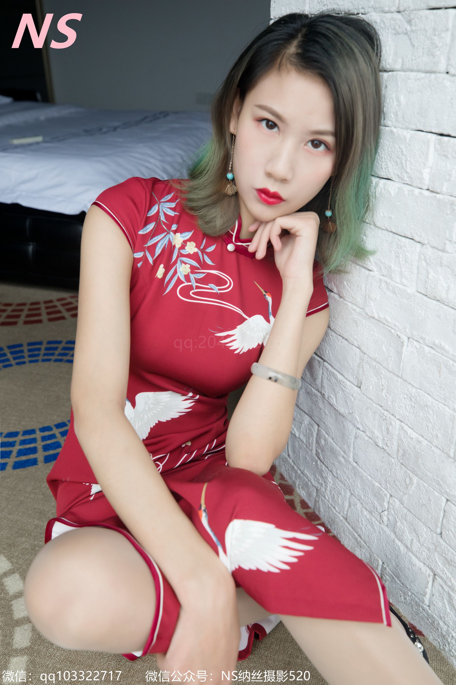 [纳丝摄影]  张若若 旗袍丝袜