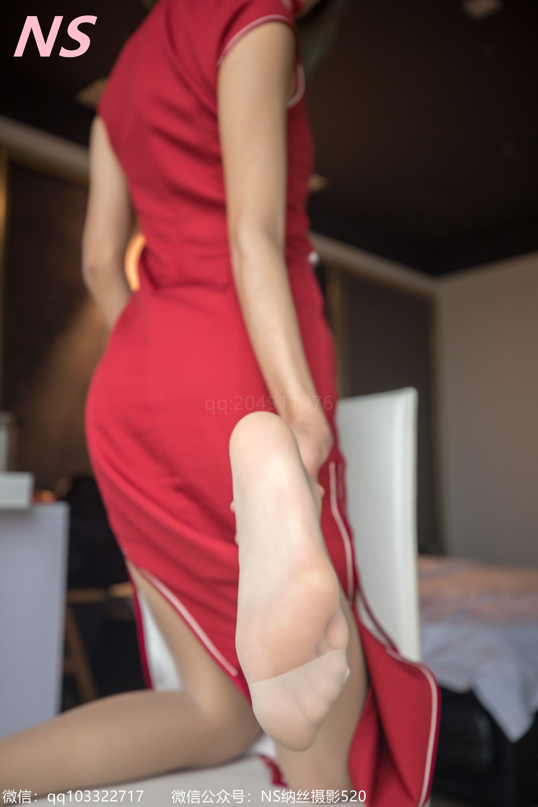 [纳丝摄影]  张若若 旗袍丝袜