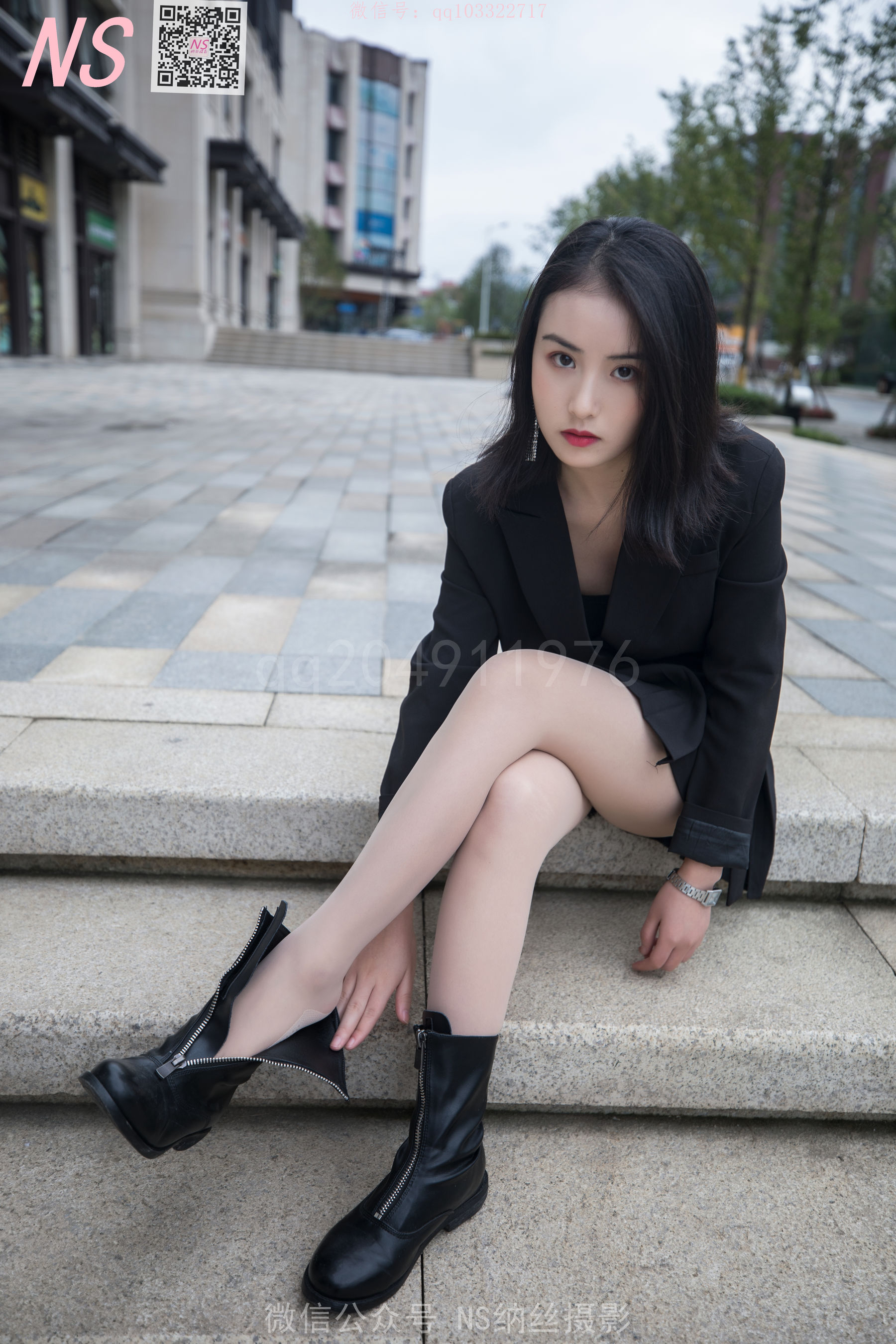 [纳丝摄影]  忆霜 特殊的美妙长靴丝袜